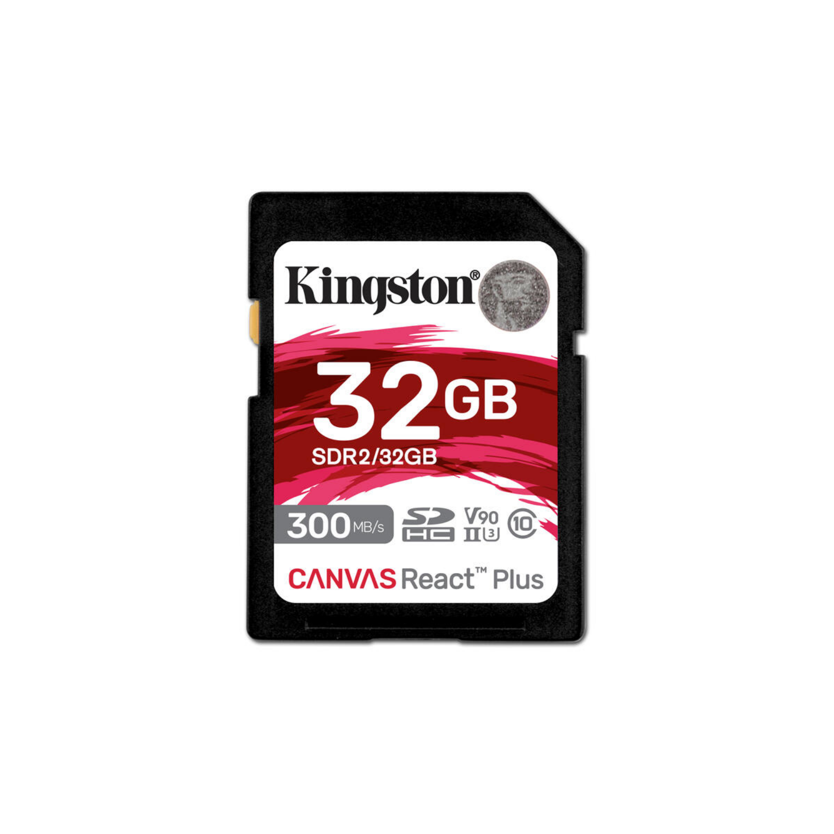 Kingston 32GB Canvas React Plus SDHC UHS-II 300R/260W U3 V90 for /4K/8K, sdr2/32gb, 32 GB, SD, Klasse 10