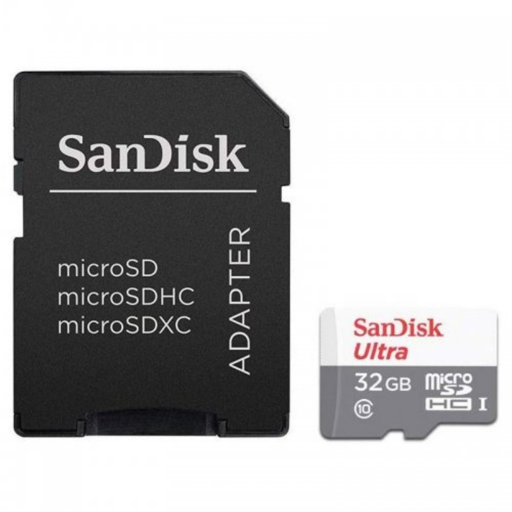 SanDisk Ultra microSD, sdsqunr-032g-gn3ma, 32 GB, MicroSDHC, Klasse 10, UHS-I, Grau, Rot