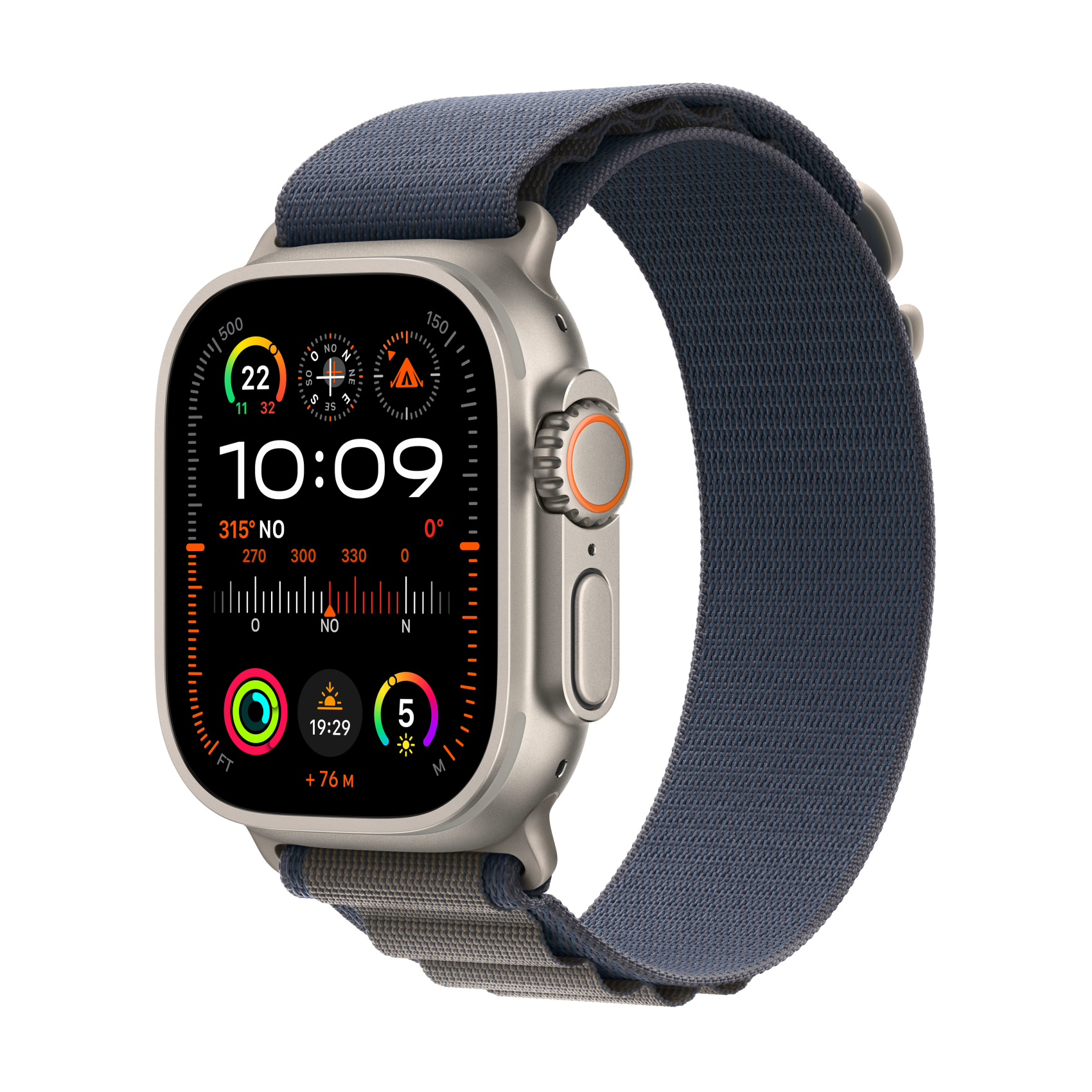 Apple Watch Ultra 2 mit Alpine Loop Small blau, mrek3fd/a