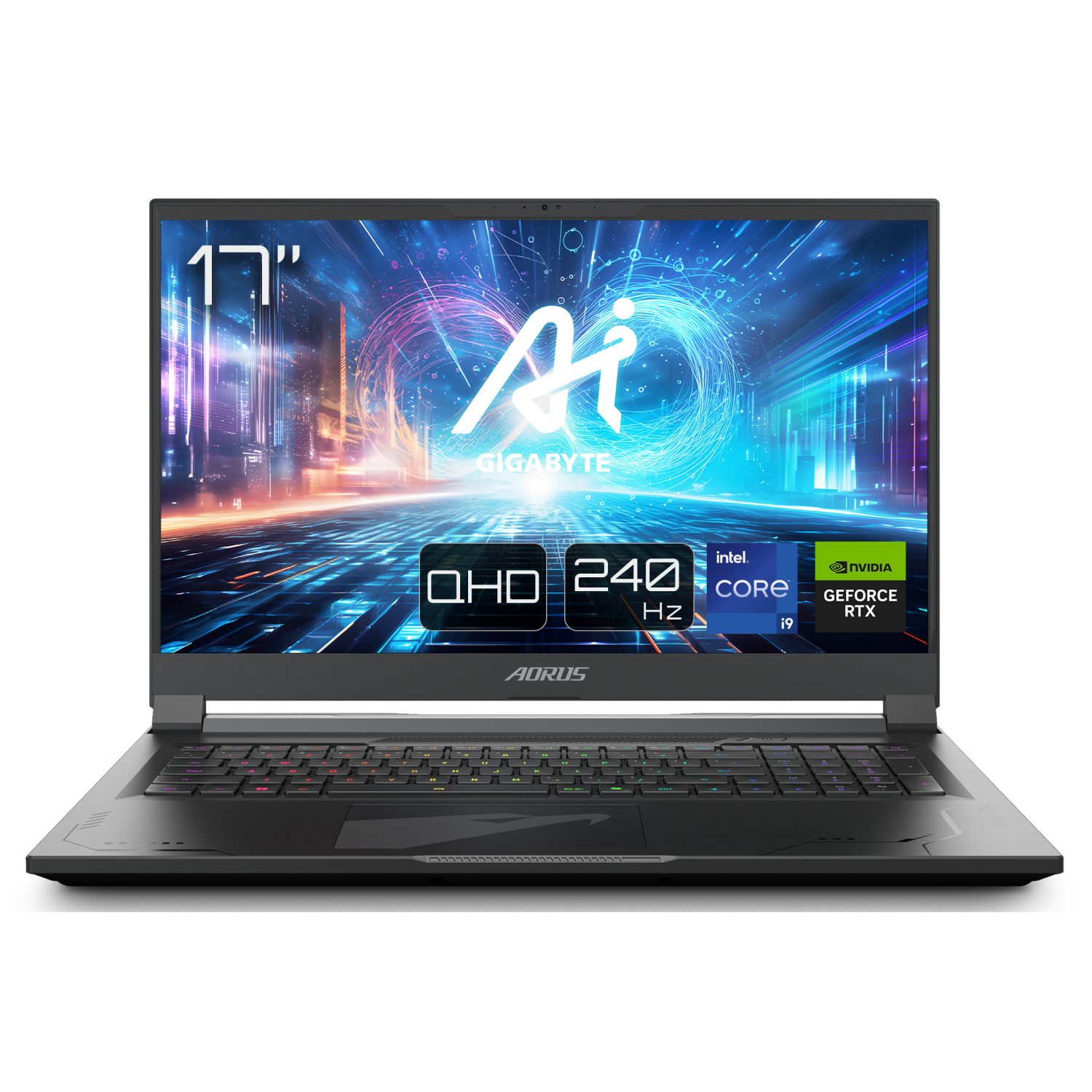 Gigabyte Intel Core i9-14900HX Notebook 43.9 cm 17, aorus 17x azg-65de665ch, Notebook, Core i9