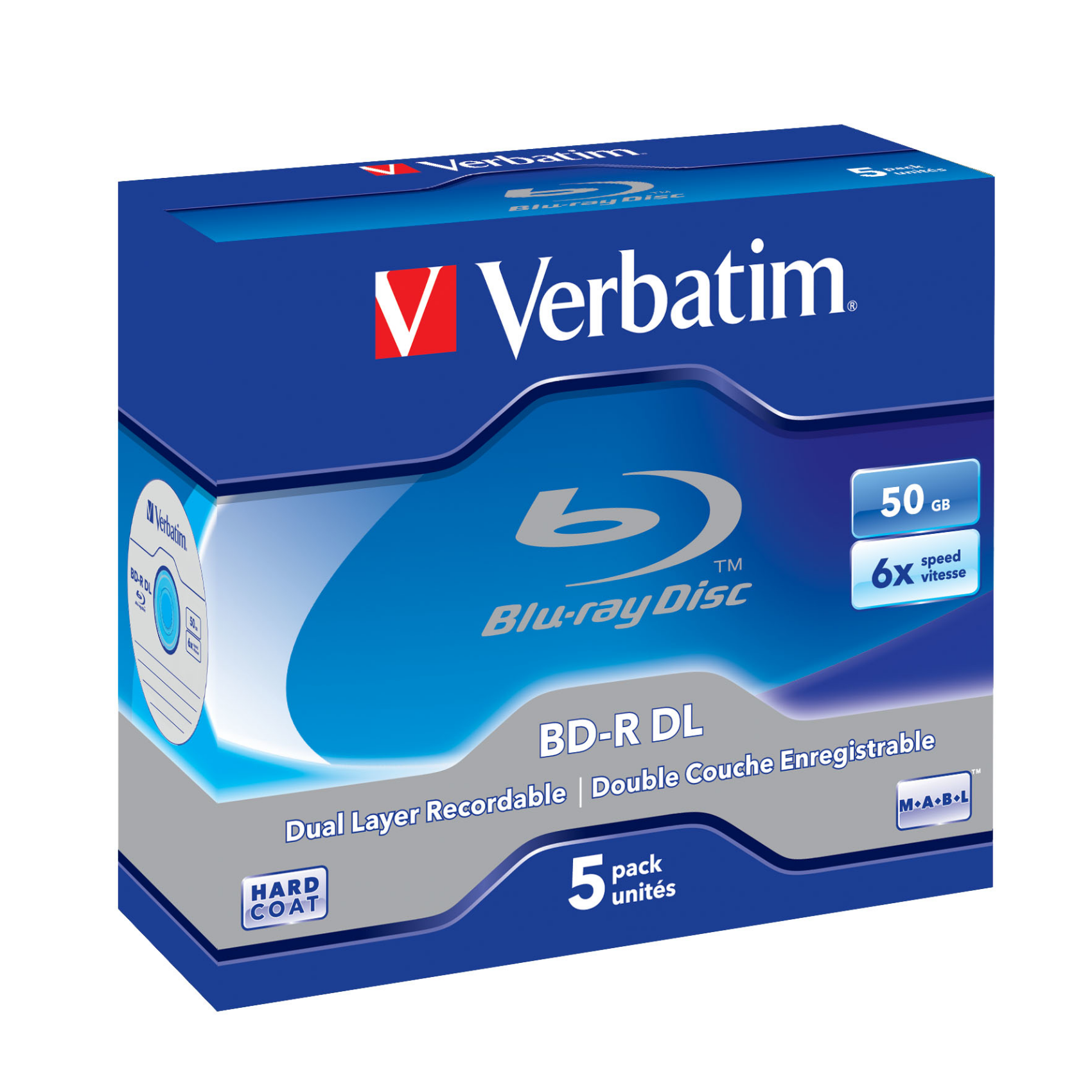 Verbatim, 43748, 50 GB, BD-R, Jewelcase, 5 Stück(e)