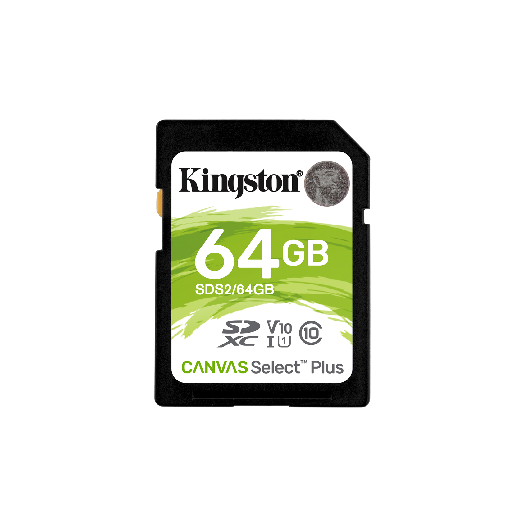 Kingston 64GB SDXC Canvas Select Plus 100R C10 UHS-I U1 V10, sds2/64gb, 64 GB, Klasse 10, UHS-I, 100 MB/s