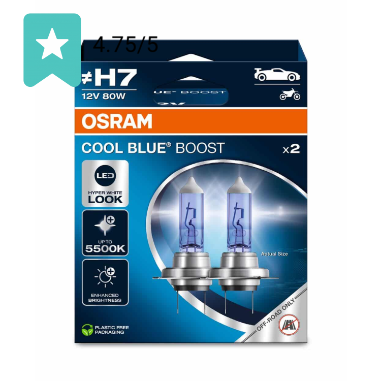 Osram Cool Blue Boost H7 12V/80W - Set 2 Stuks - 62210cbb-2hb | Dutch Performance Products