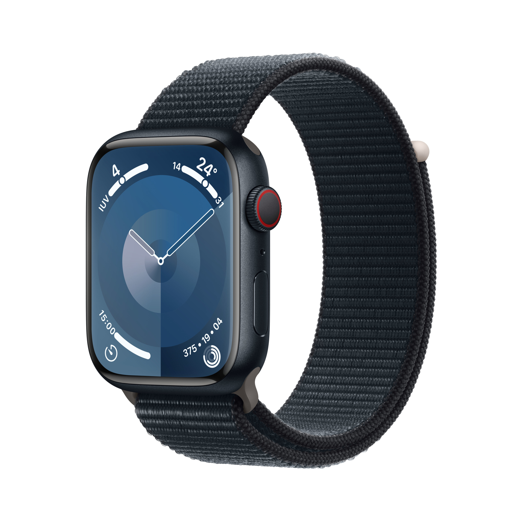 Apple Watch Series 9 GPS + Cellular 45mm Aluminium Mitternacht mit Sport Loop Mitternacht, mrmf3qf/a