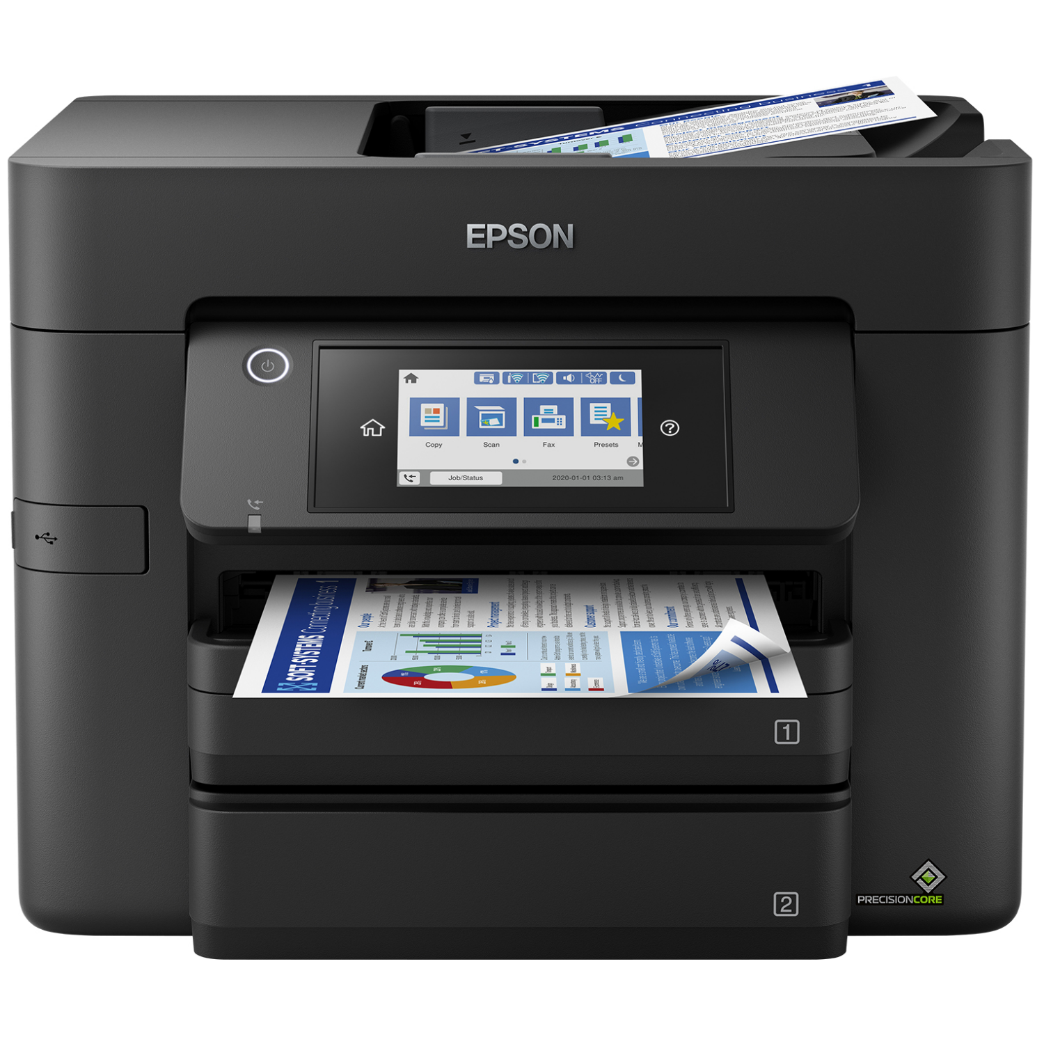 Epson WorkForce Pro WF-4830DTWF, c11cj05402, Tintenstrahl, Farbdruck, A4, Schwarz