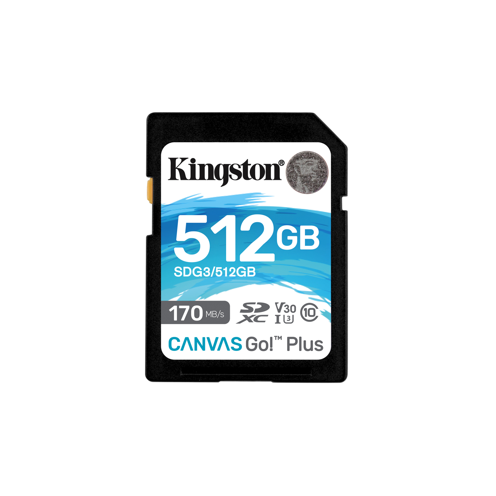 Kingston 512GB SDXC Canvas Go Plus 170R C10 UHS-I U3 V30, sdg3/512gb, 512 GB, SD, Klasse 10, UHS-I, 170 MB/s, 90