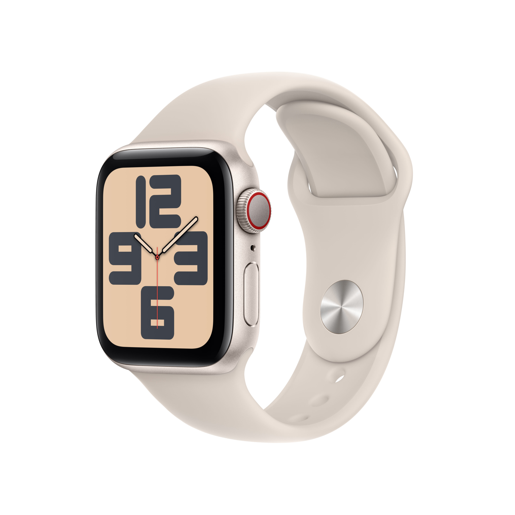 Apple Watch SE 2022 GPS + Cellular 40mm Polarstern mit Sportarmband M/L Polarstern, mrg13qf/a