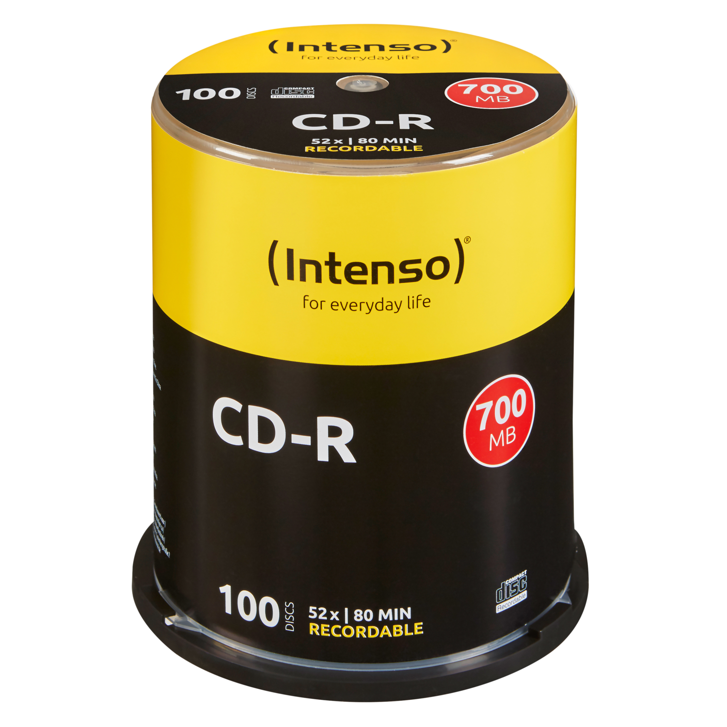 Intenso CD-R 700MB, 1001126, CD-R, 120 mm, Tortenschachtel, 100 Stücke