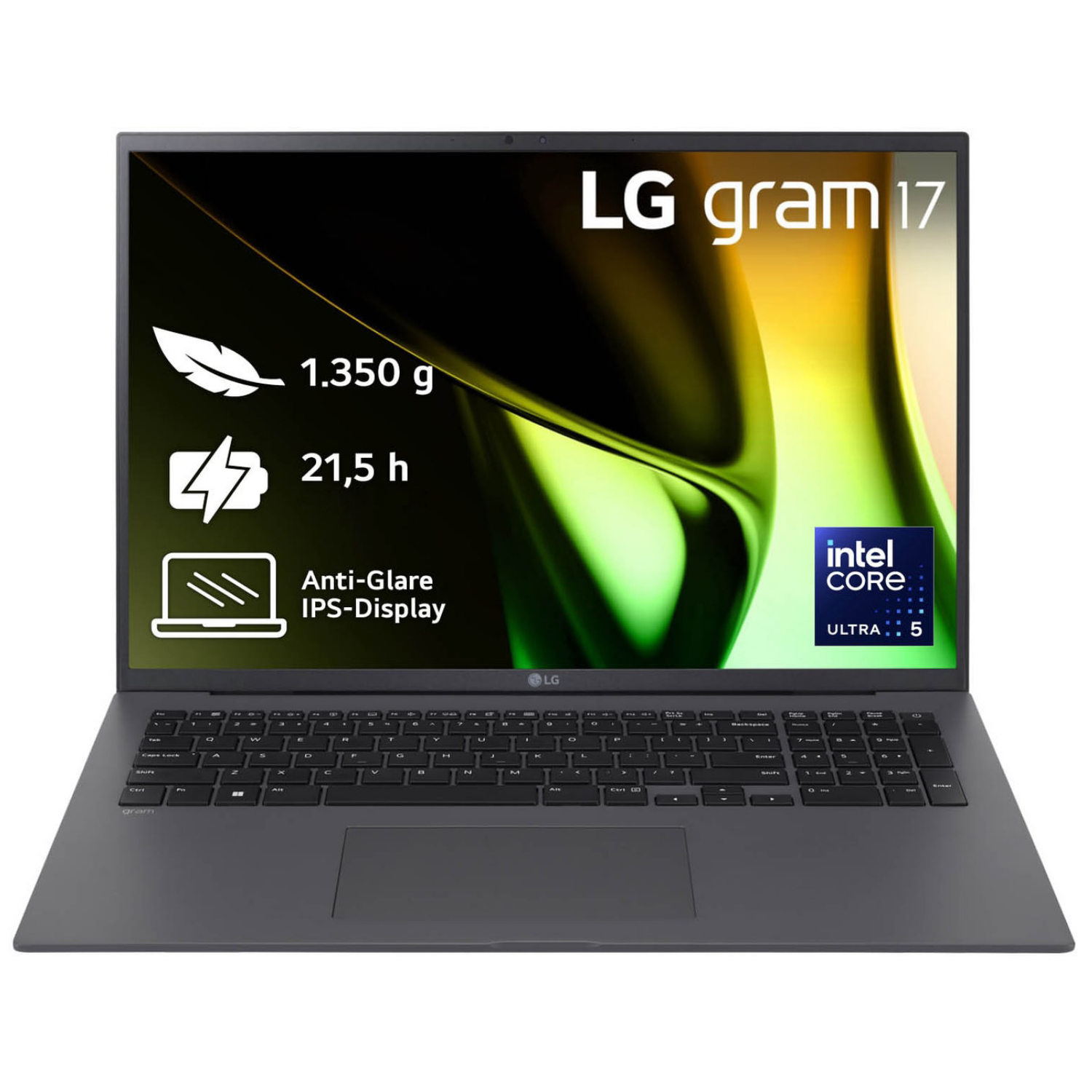 LG Gram 17Z90S, 17z90s-g.ar56g, Intel Core Ultra 5, 512 GB, Windows