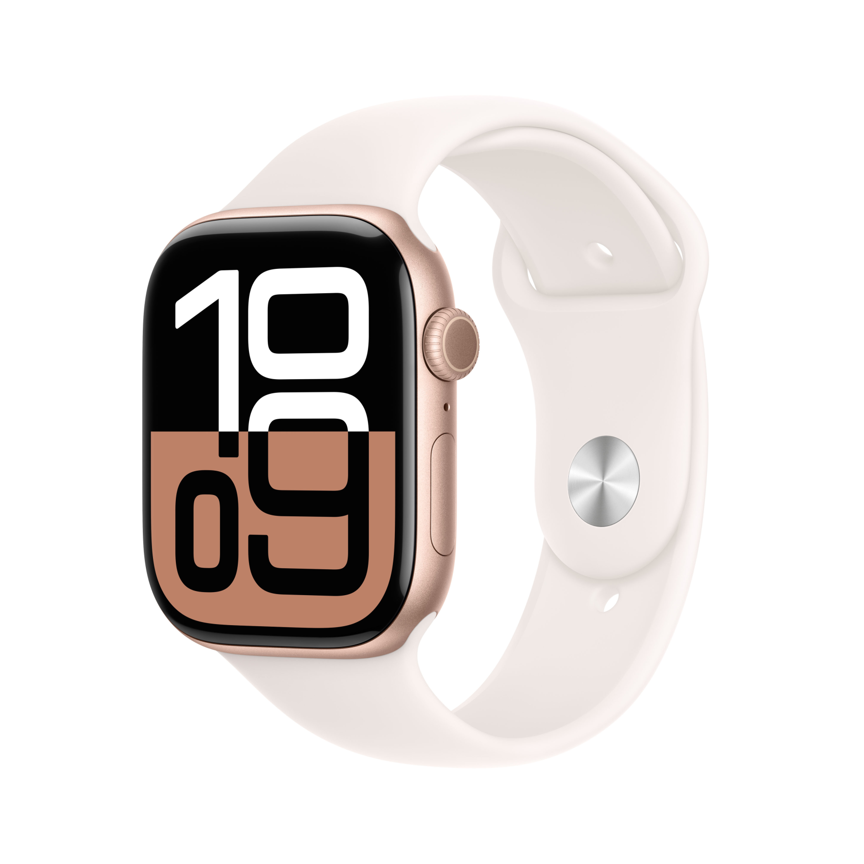 Apple Watch Series 10 GPS + Cellular 46mm Aluminium rosegold mit Sportarmband M/L blassrosa, mwy73qf/a