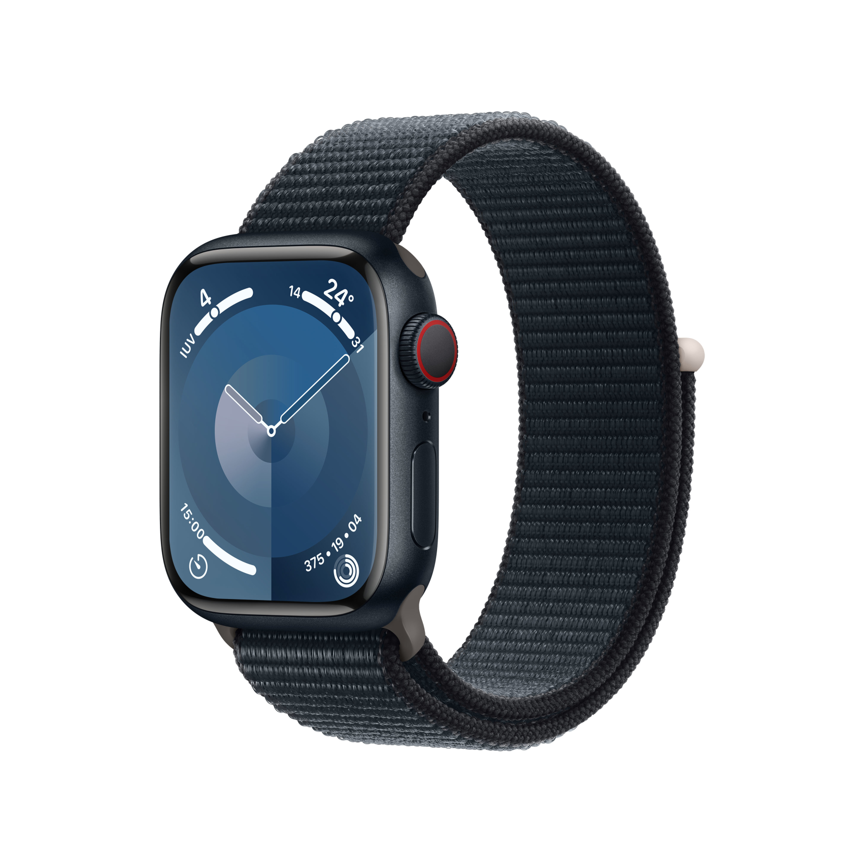 Apple Watch Series 9 GPS + Cellular 41mm Aluminium Mitternacht mit Sport Loop Mitternacht, mrhu3qf/a