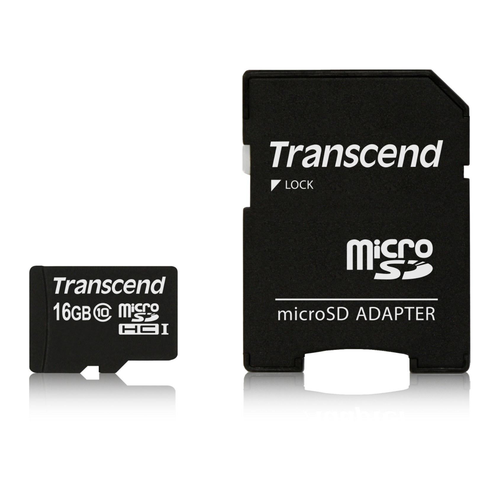 Transcend, ts16gusdhc10, 16 GB, MicroSDHC, Klasse 10, NAND, 90 MB/s, Schwarz