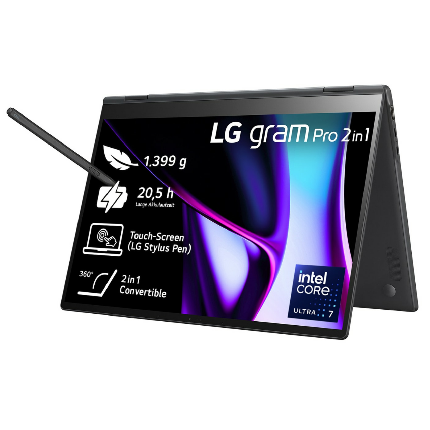 LG Gram Pro 16T90SP-K, 16t90sp-k.aa78g, Intel Core Ultra 7, 1 TB, Windows