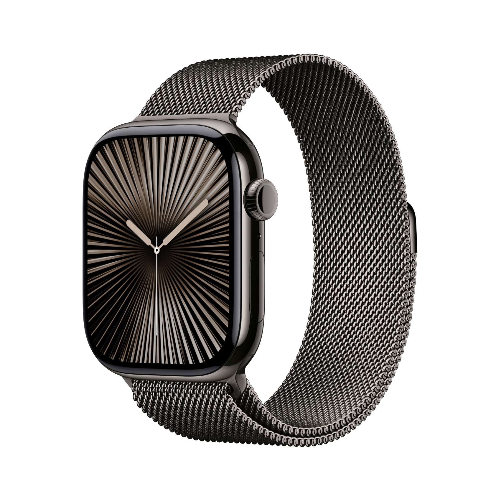 Apple Watch Series 10 GPS + Cellular 46mm Titan Schiefer mit Milanaise-Armband M/L Schiefer, mwyw3qf/a