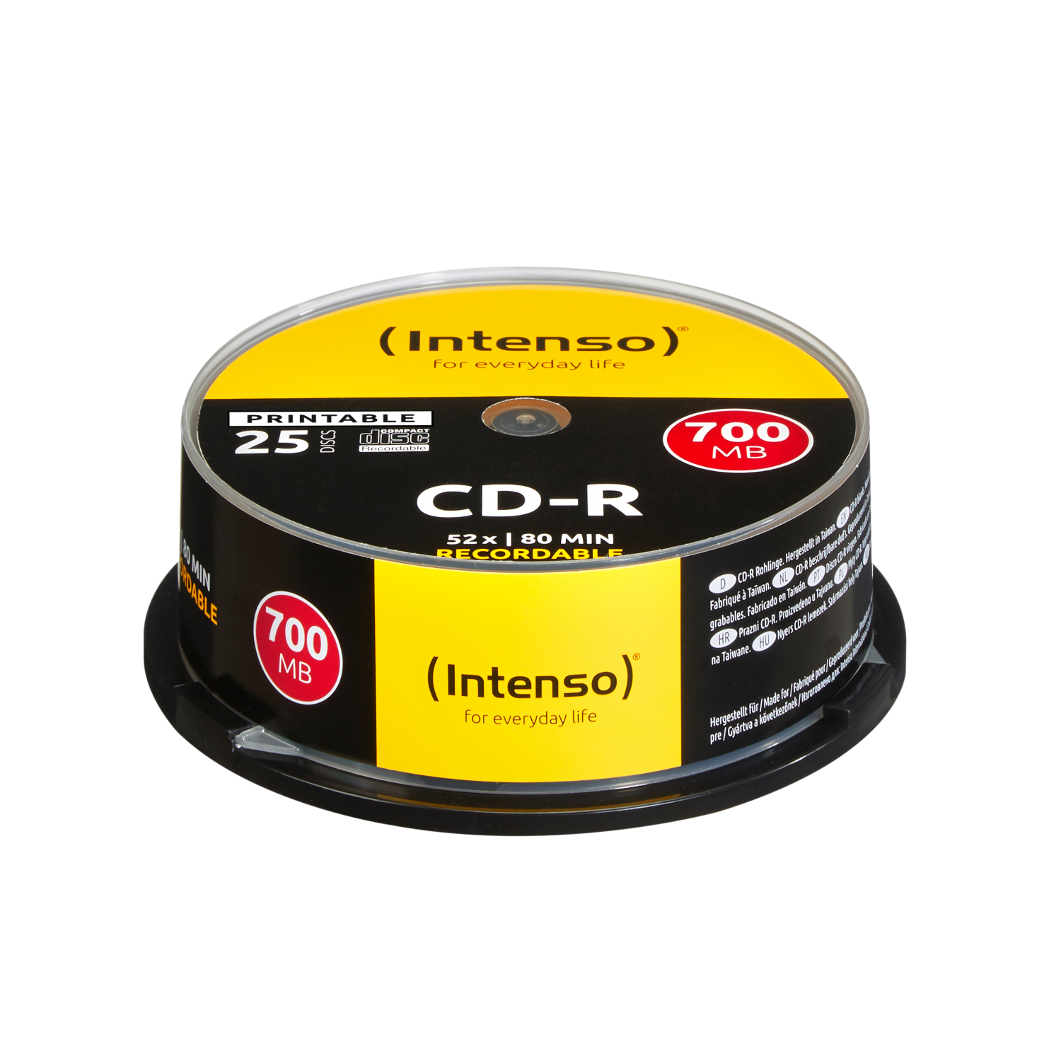 Intenso CD-R 700MB, 1801124, CD-R, 120 mm, Tortenschachtel, 25 Stücke