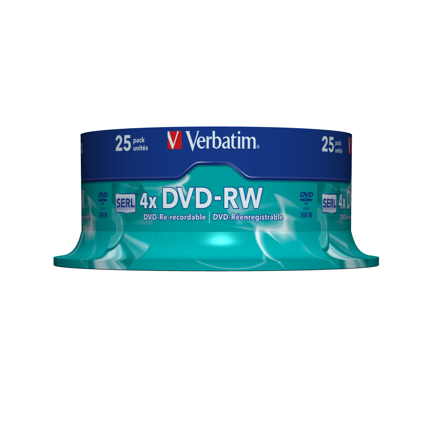 Verbatim DVD-RW Matt Silver, 43639, DVD-RW, Spindel, 25 Stücke, 4,7 GB