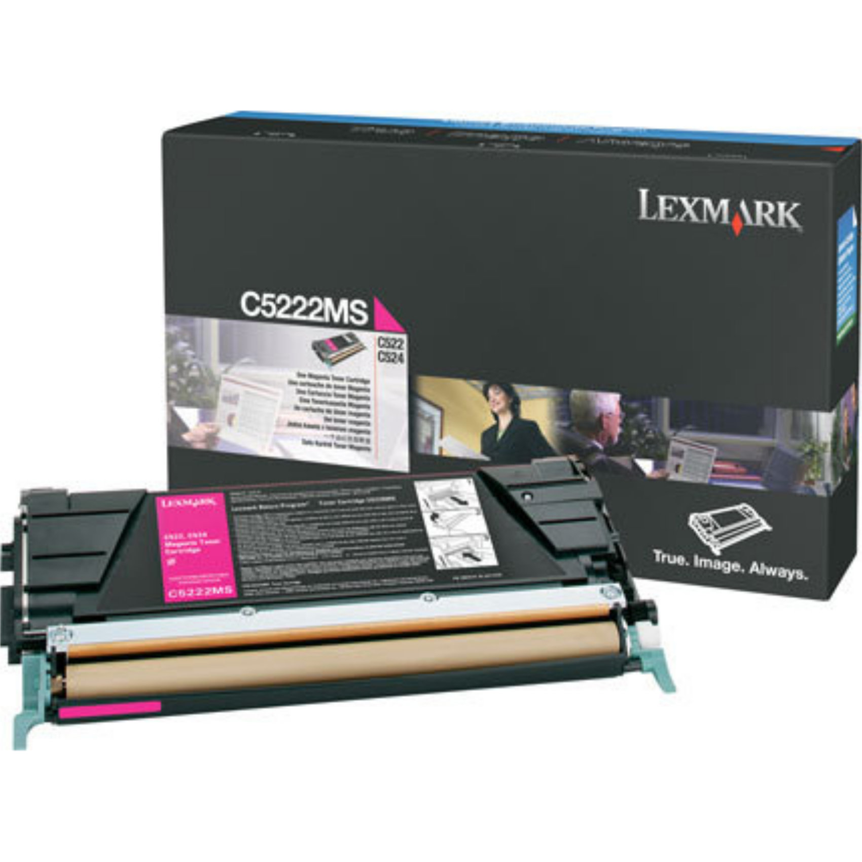 Lexmark Magenta Toner Cartridge for C52x, c5222ms, 3000 Seiten, Magenta