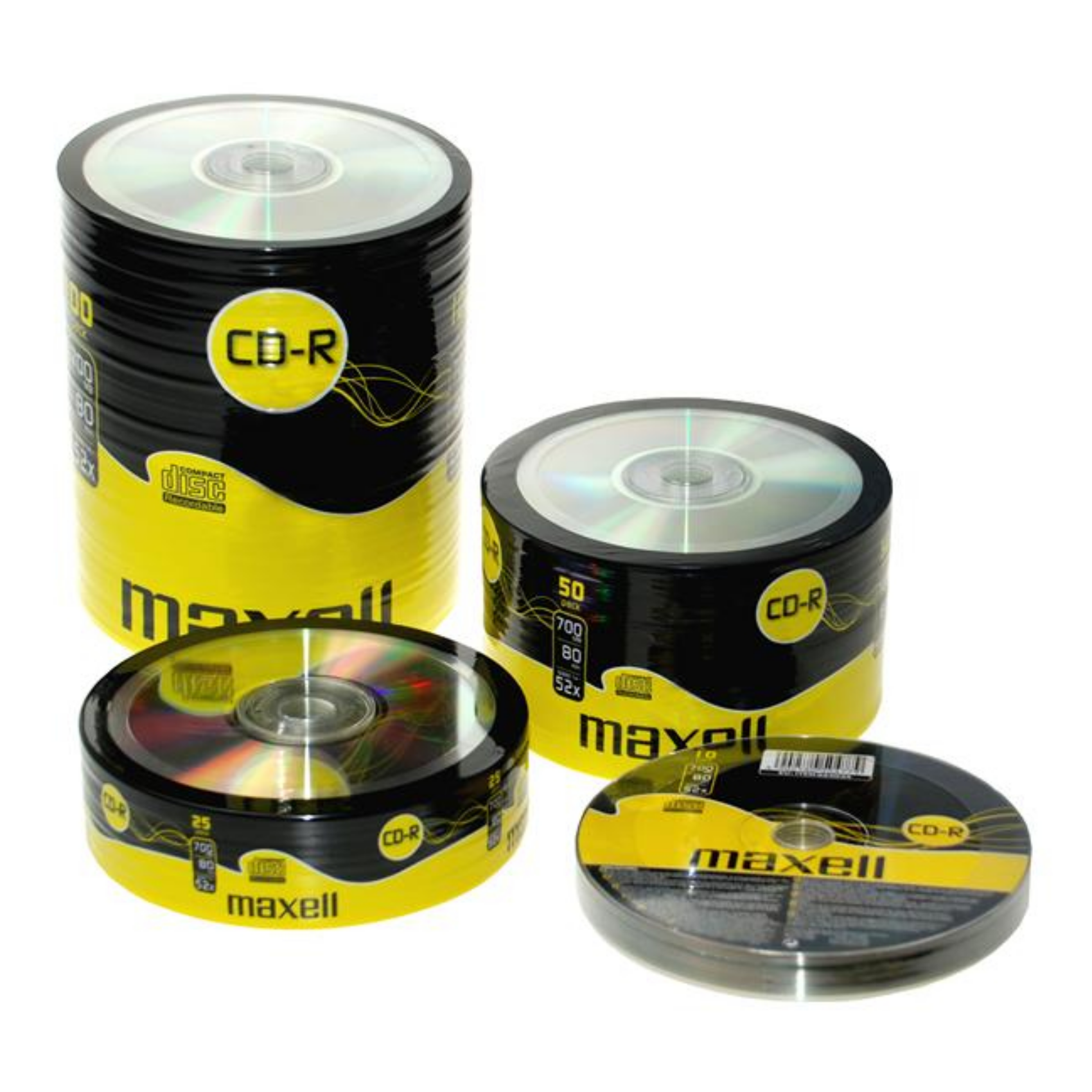 Maxell CD-R 80min 700MB spindle 50pk, 628523, 120 mm, 700 MB