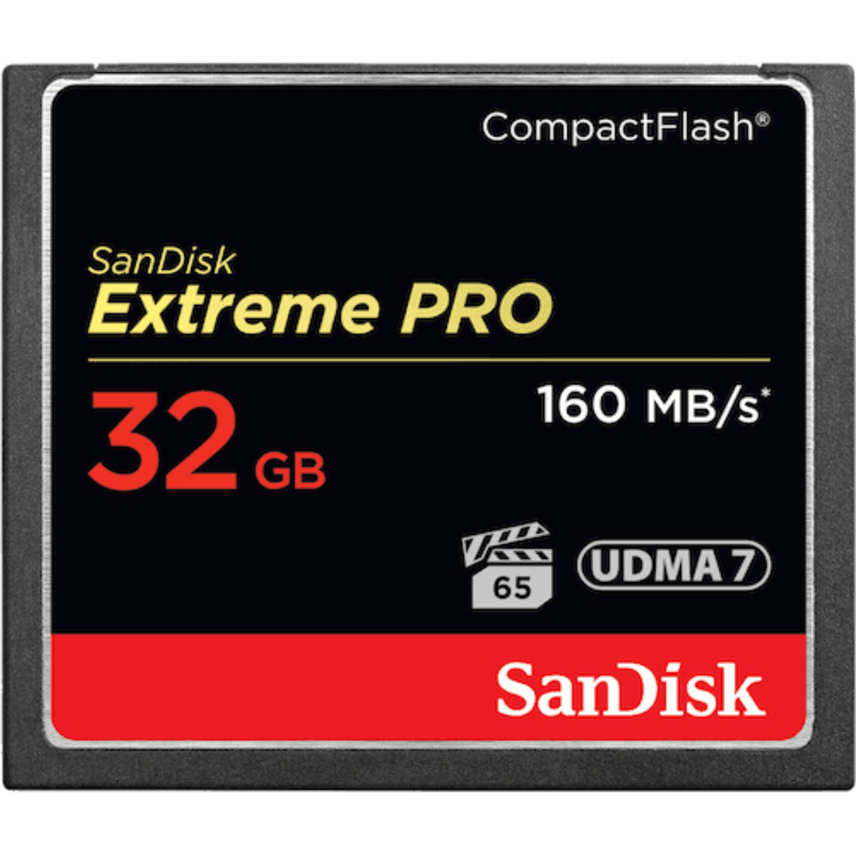 SanDisk 32GB Extreme Pro CF 160MB/s, sdcfxps-032g-x46, 32 GB, Kompaktflash, 160 MB/s, 150 MB/s, Mehrfarbig