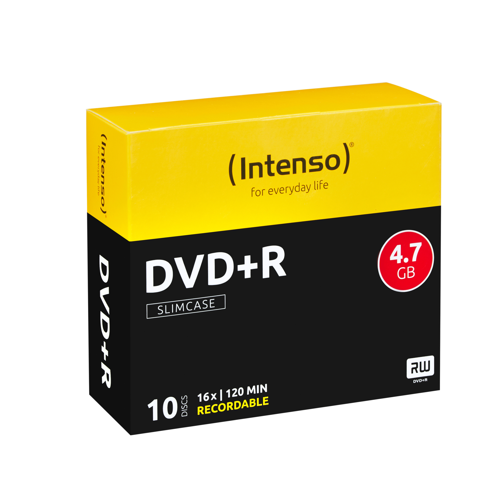 Intenso DVD+R 4.7 GB 16x, 4111652, DVD+R, 120 mm, Slimcase, 10 Stück(e), 4,7 GB