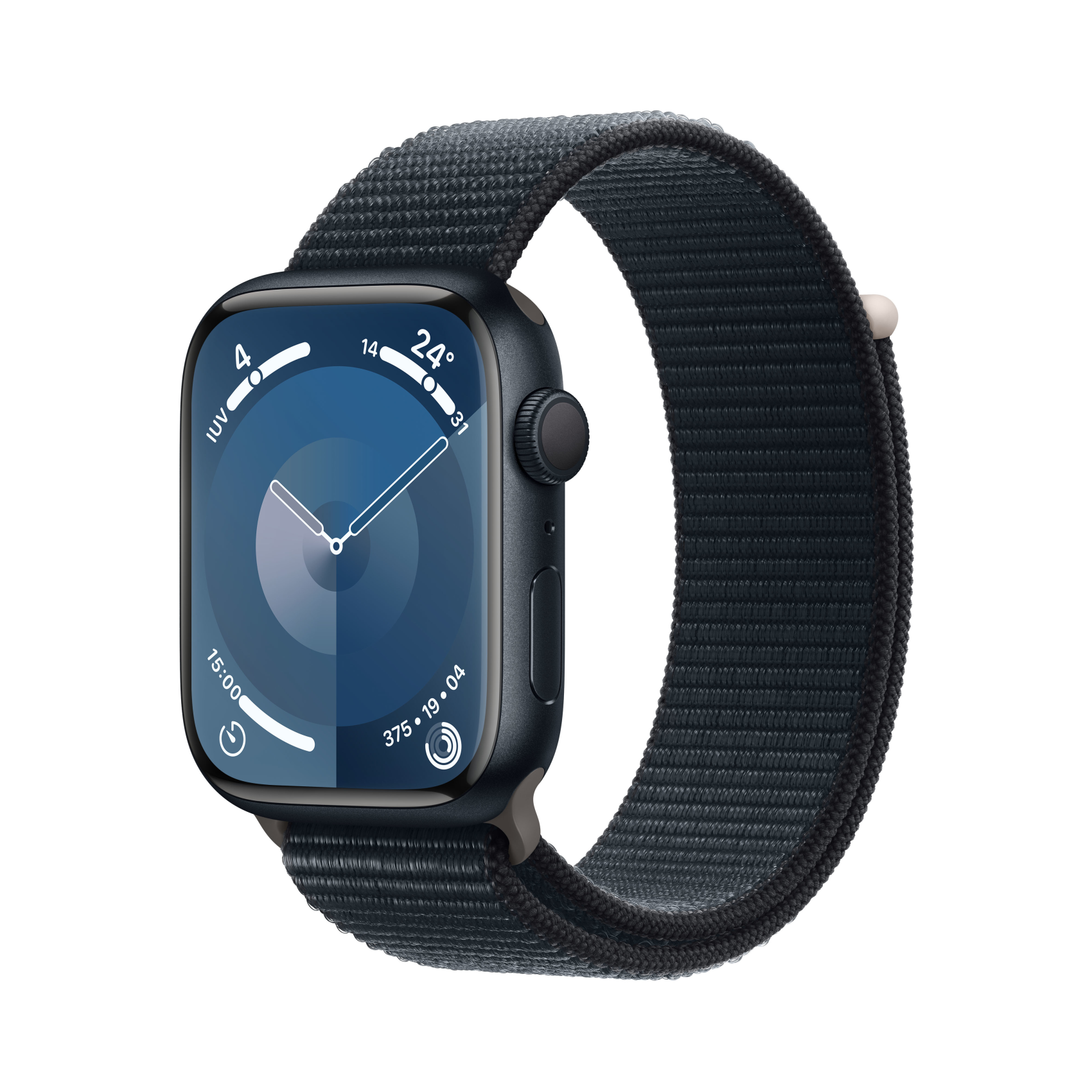 Apple Watch Series 9 GPS 45mm Aluminium Mitternacht mit Sport Loop Mitternacht, mr9c3