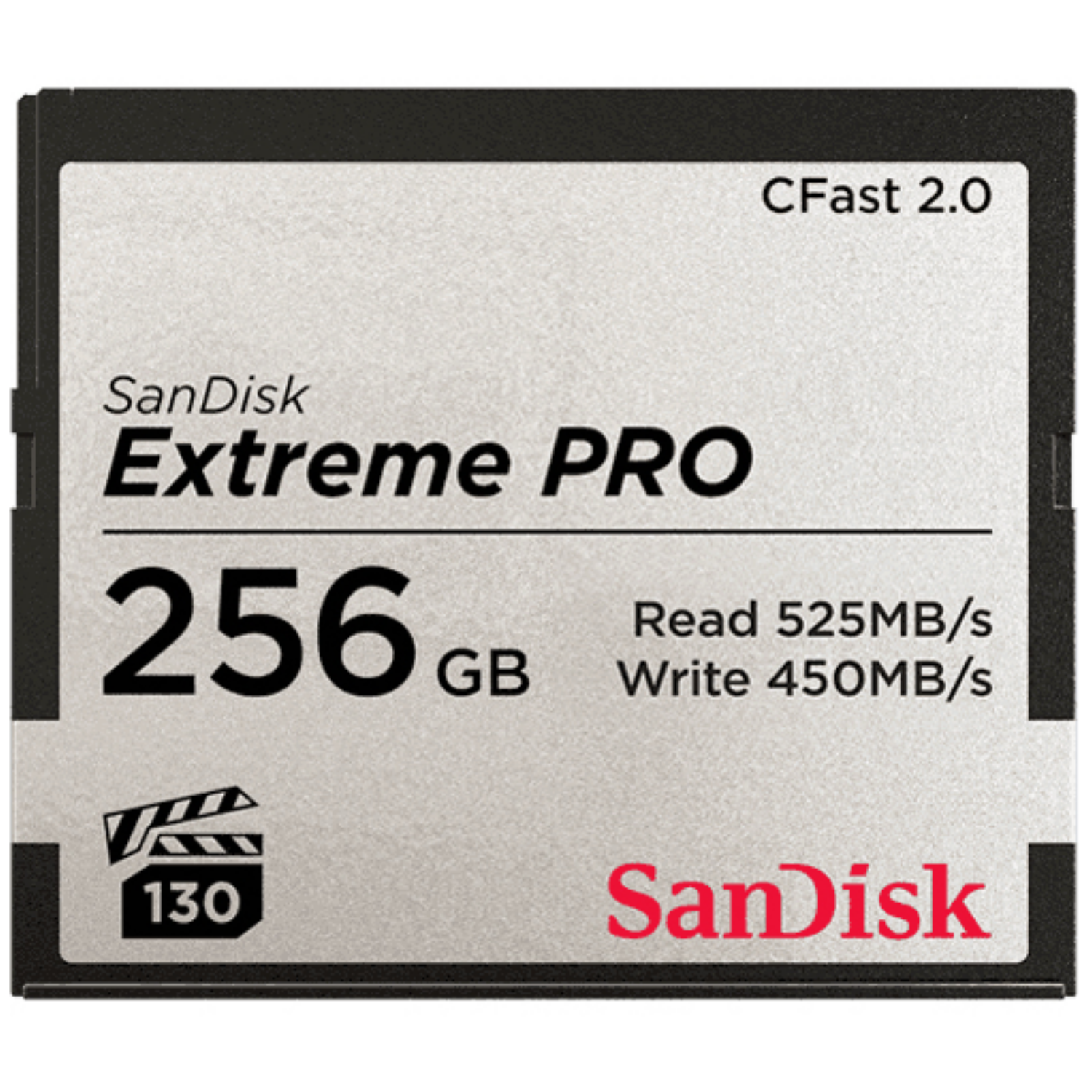 SanDisk Extreme Pro, sdcfsp-256g-g46d, 256 GB, CFast 2.0, 525 MB/s, Schwarz, Silber