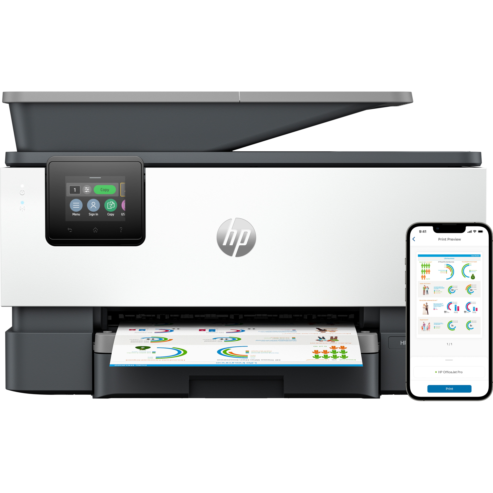 HP OfficeJet Pro 9120b All-in-One Printer, 4v2n0b#629, Thermal Inkjet, Farbdruck, A4, Direktdru