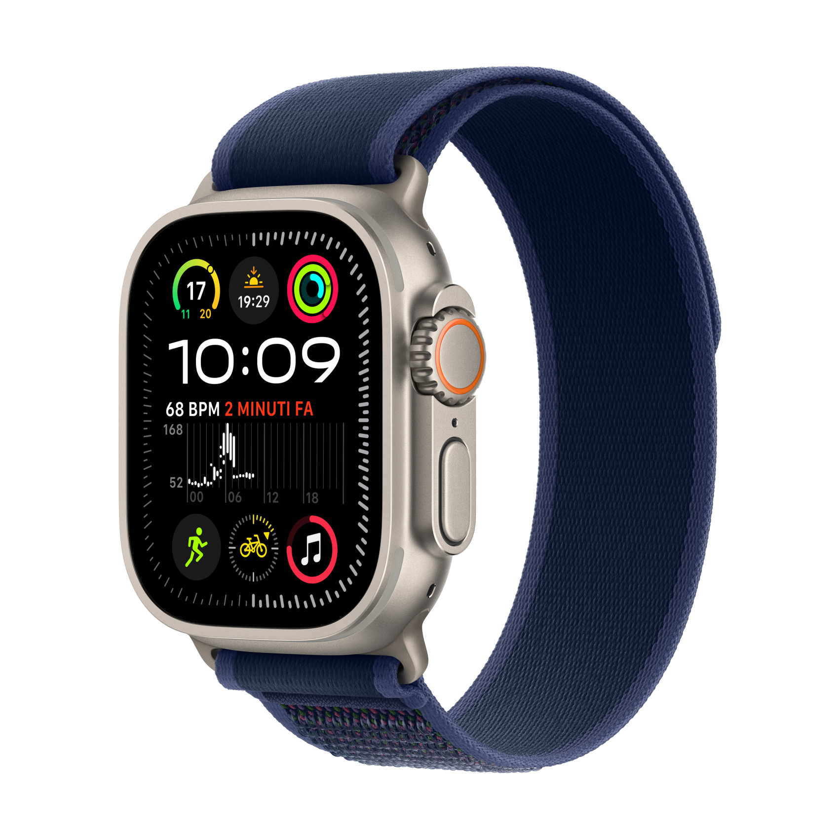 Apple Watch Ultra 2 Natur mit Trail Loop M/L blau, mx4l3fd/a