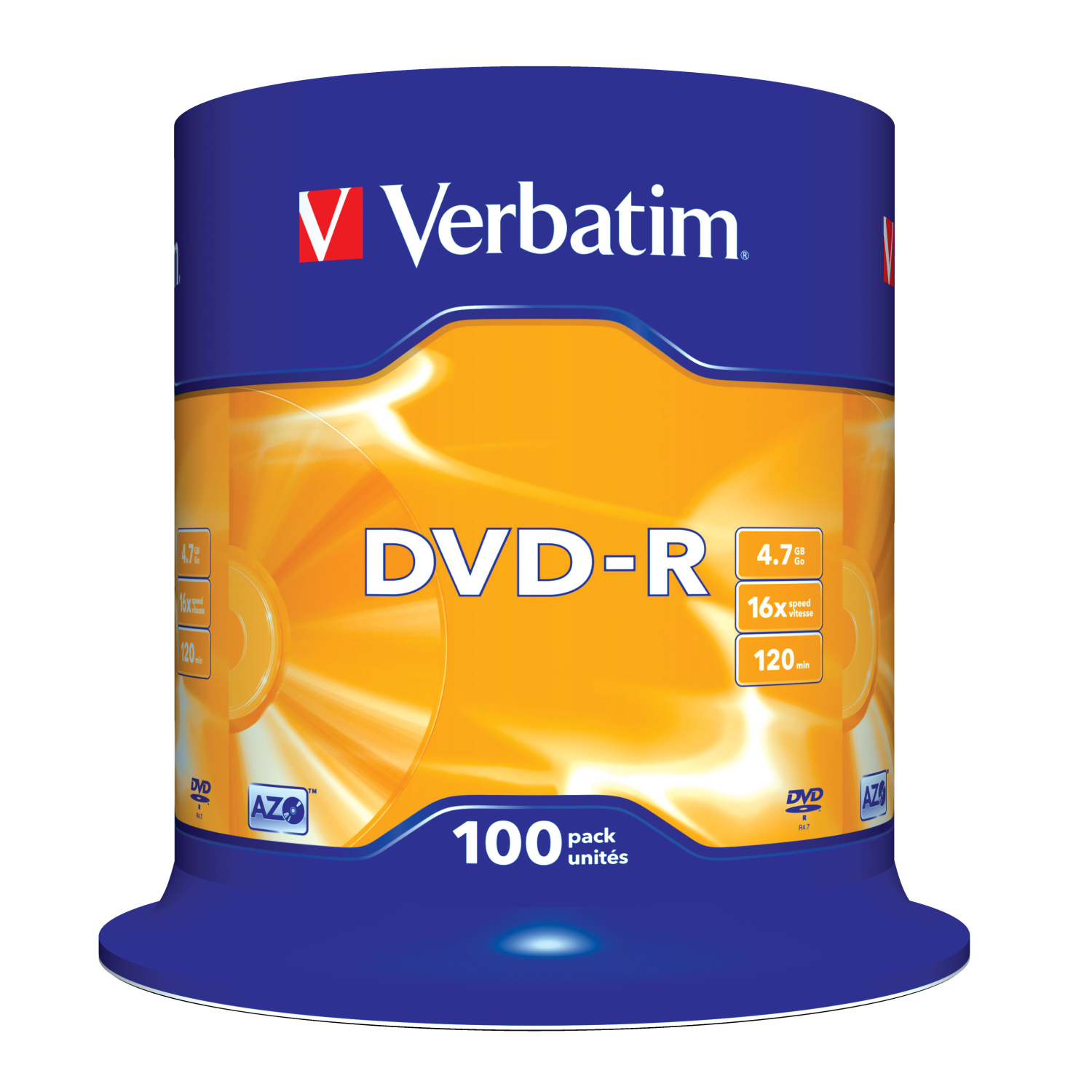 Verbatim DVD-R Matt Silver, 43549#pk1, DVD-R, 120 mm, Spindel, 4,7 GB