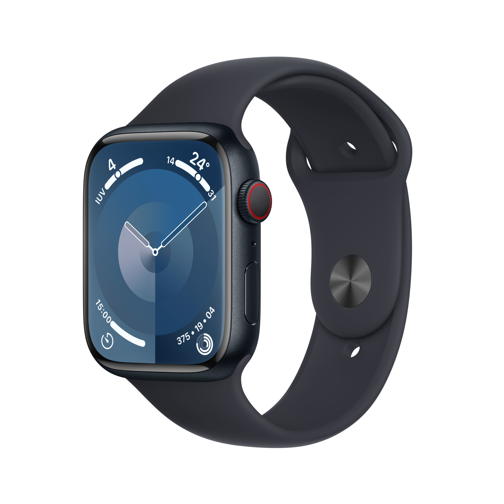 Apple Watch Series 9 GPS + Cellular 45mm Aluminium Mitternacht mit Sportarmband M/L Mitternacht, mrmd3qf/a