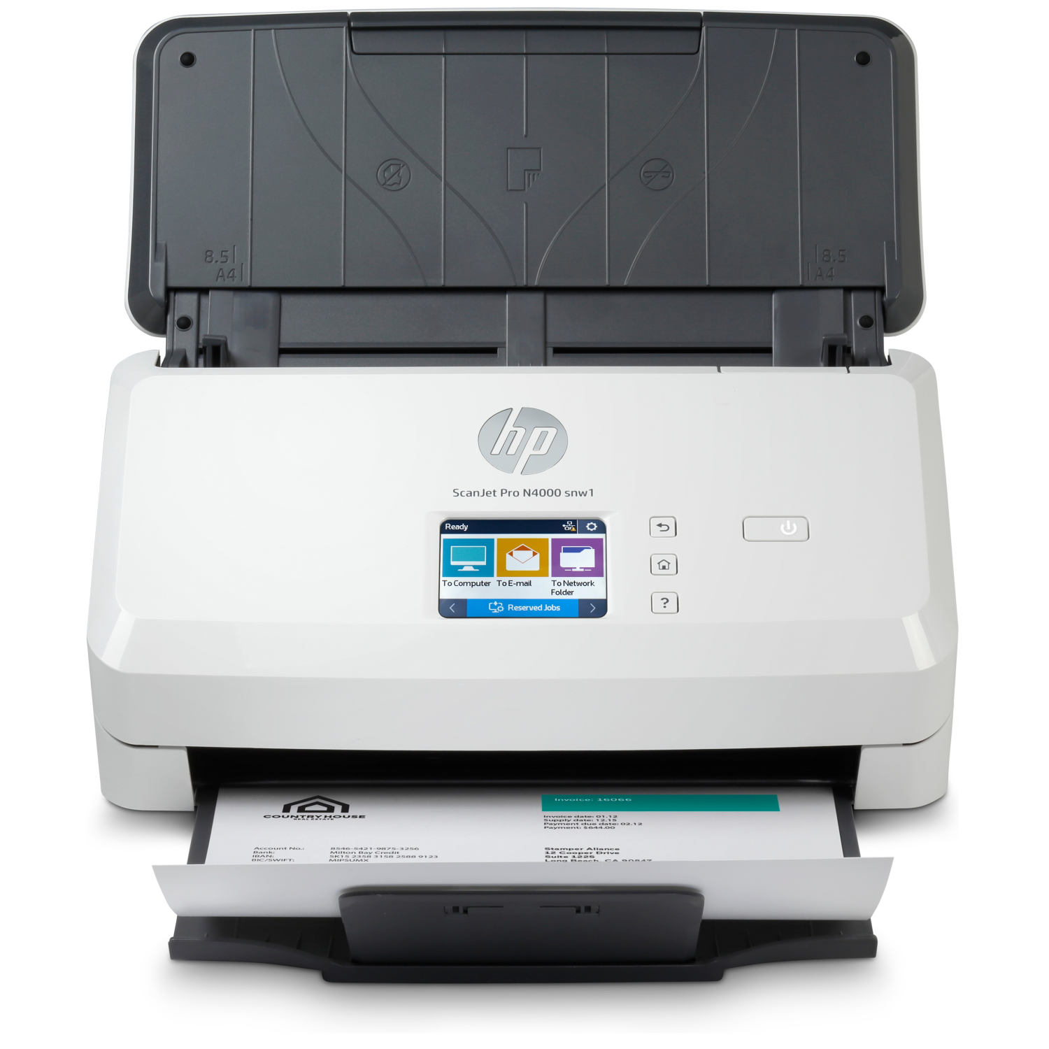 HP Scanjet Pro N4000 snw1 Sheet-feed Scanner, 6fw08a#b19, Scanner mit Vorlageneinz