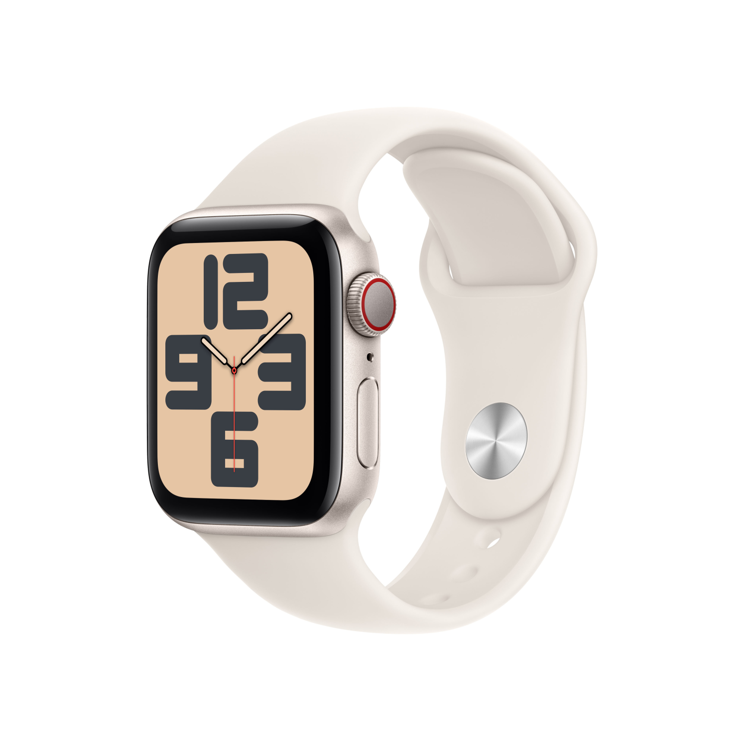 Apple Watch SE 2022 GPS + Cellular 40mm Polarstern mit Sportarmband M/L Polarstern, mxgk3qf/a