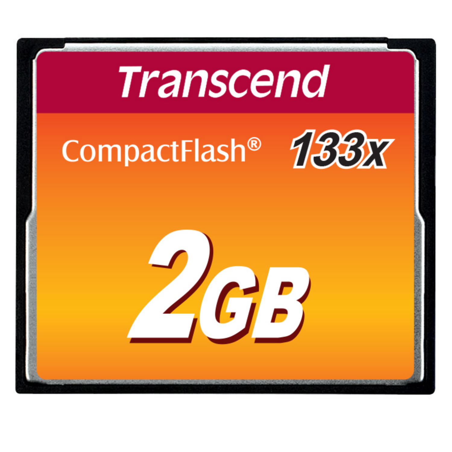 Transcend, ts2gcf133, 2 GB, Kompaktflash, MLC, 20 MB/s, Schwarz