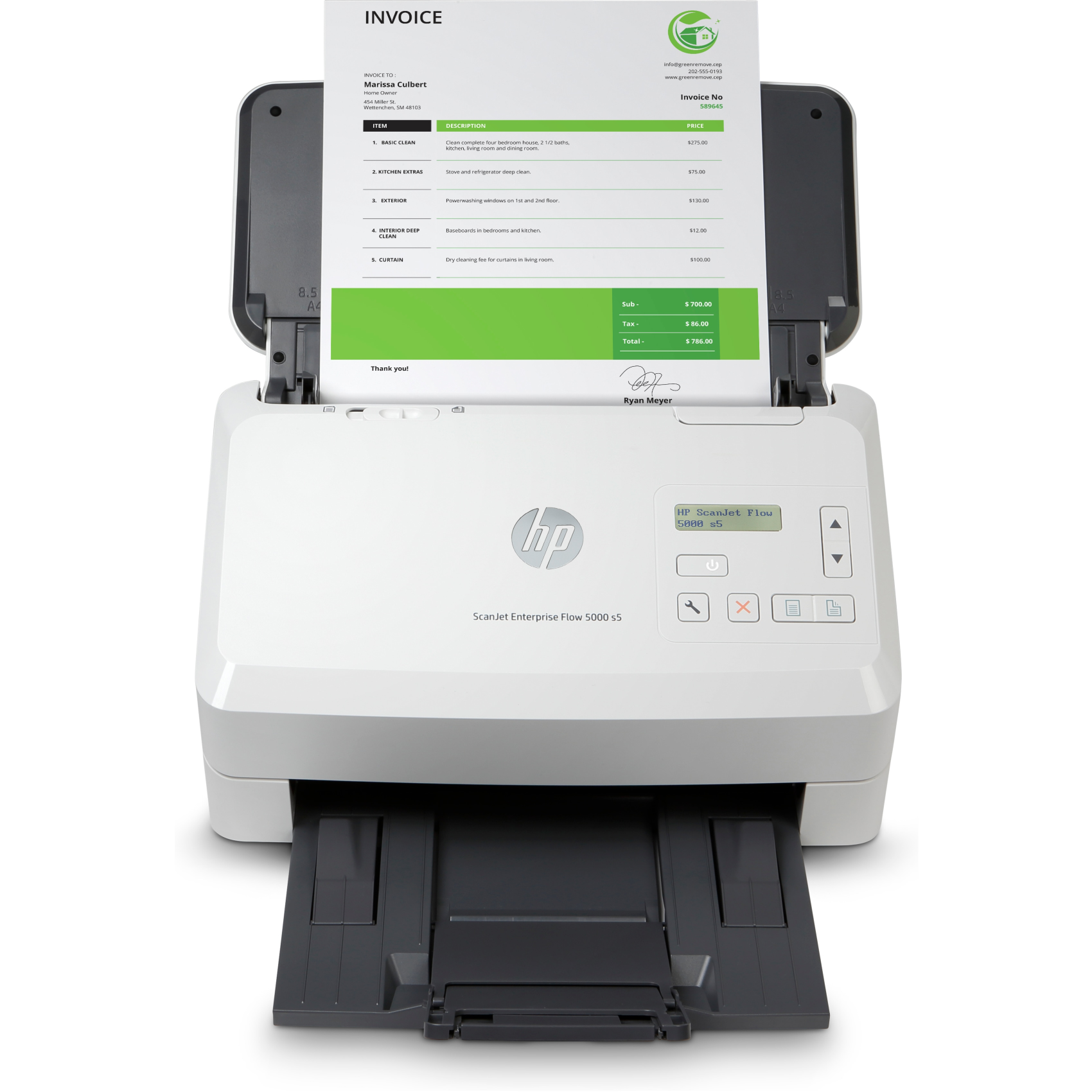 HP Scanjet Enterprise Flow 5000 s5, 6fw09a#b19, Scanner mit Vorlageneinzug, Weiß