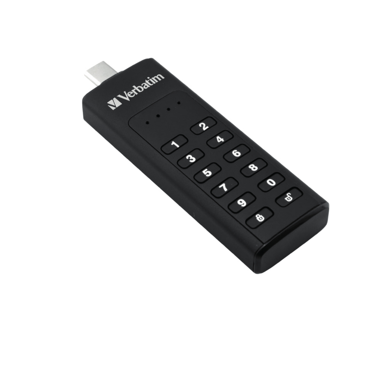 Verbatim Keypad Secure, 49428, USB-3.0-Stick 64 GB, Datenspeicher mit Passwortschutz, inkl. USB-A zu USB-