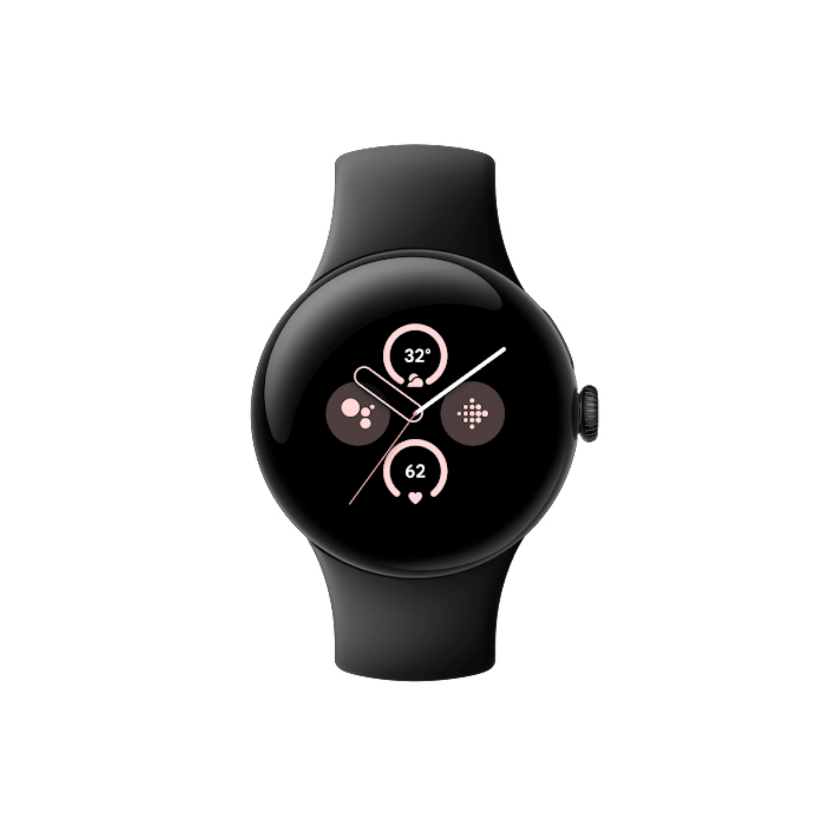 Google Watch 2 LTE Matte Black mit Sportarmband Obsidian, ga05025-de