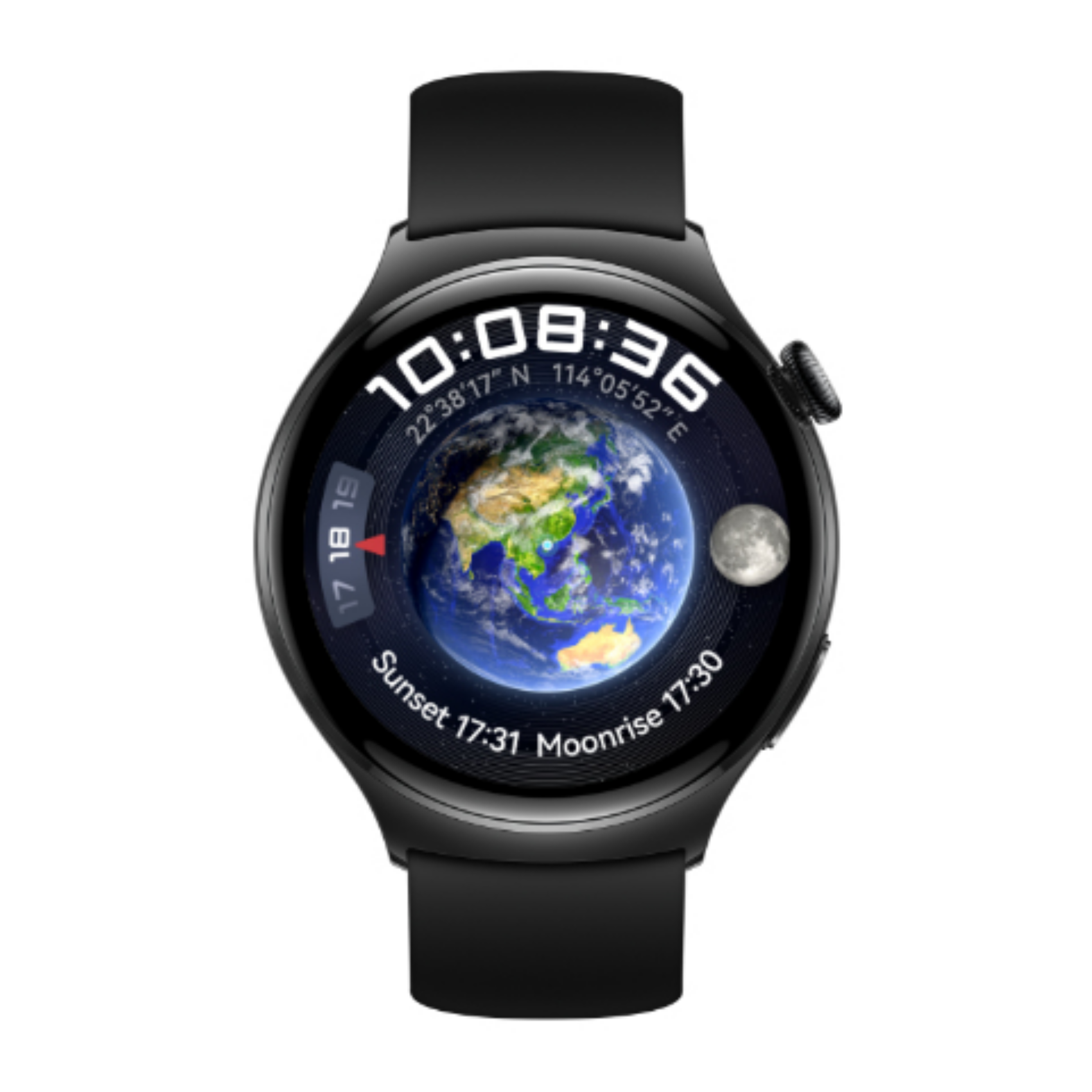 Huawei Watch 4 Black Fluoroelastomer Strap, 55020amn