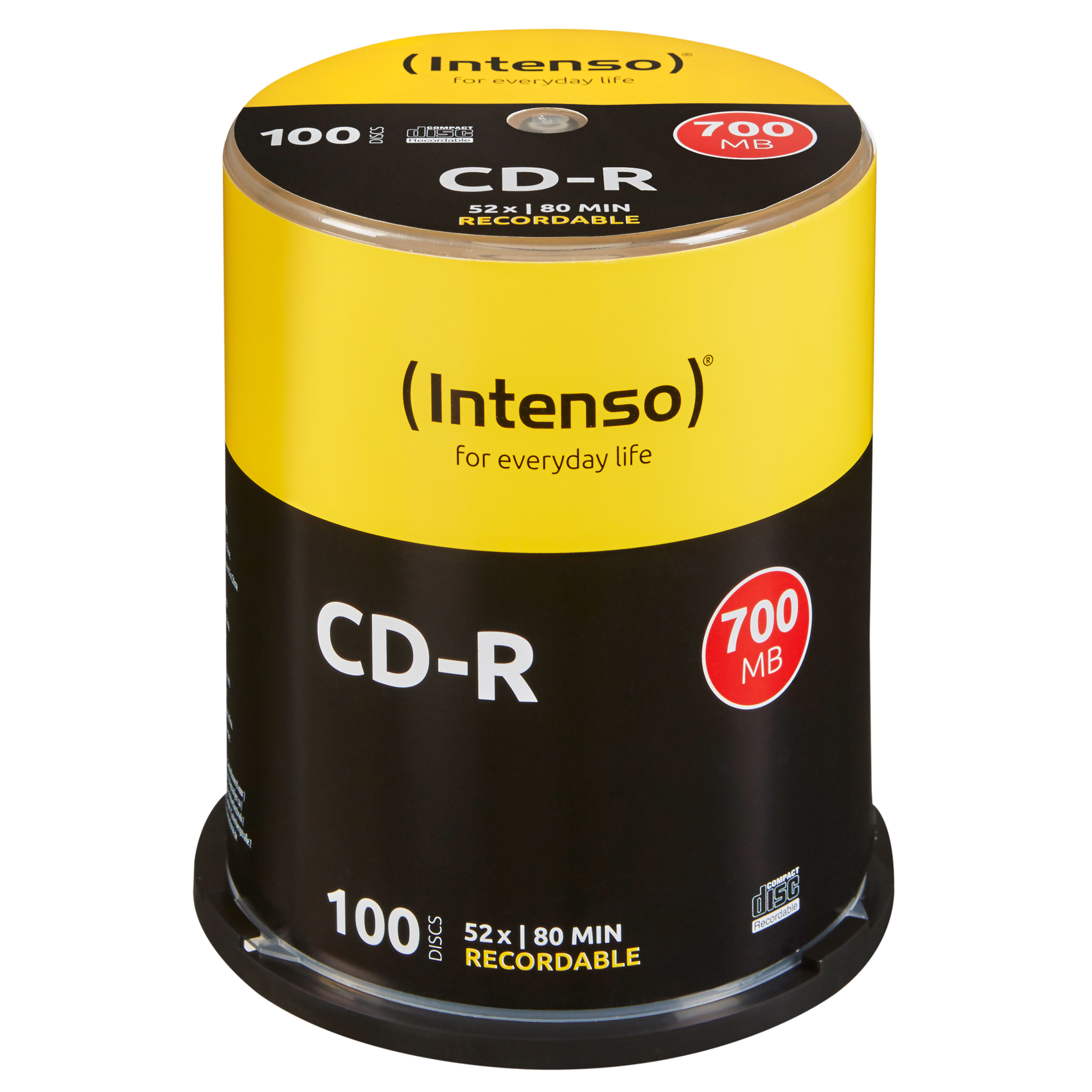 Intenso CD-R 700MB, 1001126, CD-R, 120 mm, 700 MB, Tortenschachtel, 100 Stücke