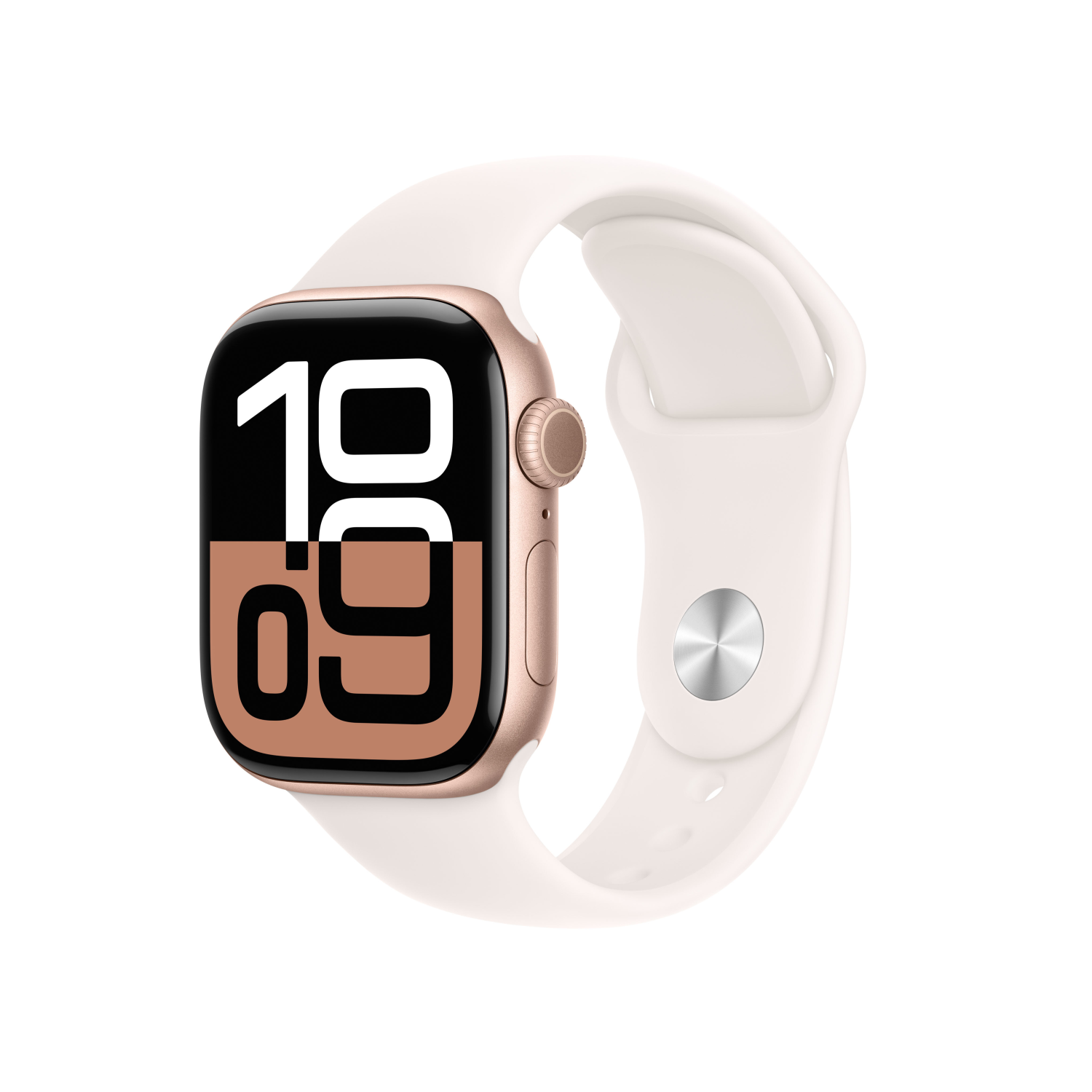 Apple Watch Series 10 GPS 42mm Aluminium rosegold mit Sportarmband S/M blassrosa, mwwh3qf/a