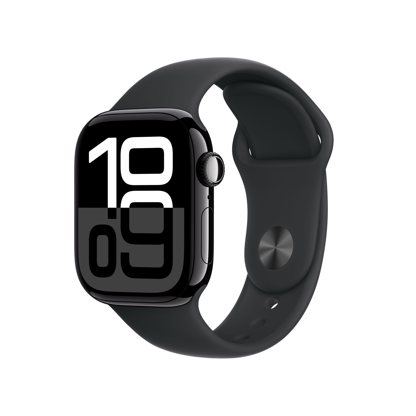 Apple Watch Series 10 GPS + Cellular 42mm Aluminium diamantschwarz mit Sportarmband M/L schwarz, mwx73qf/a