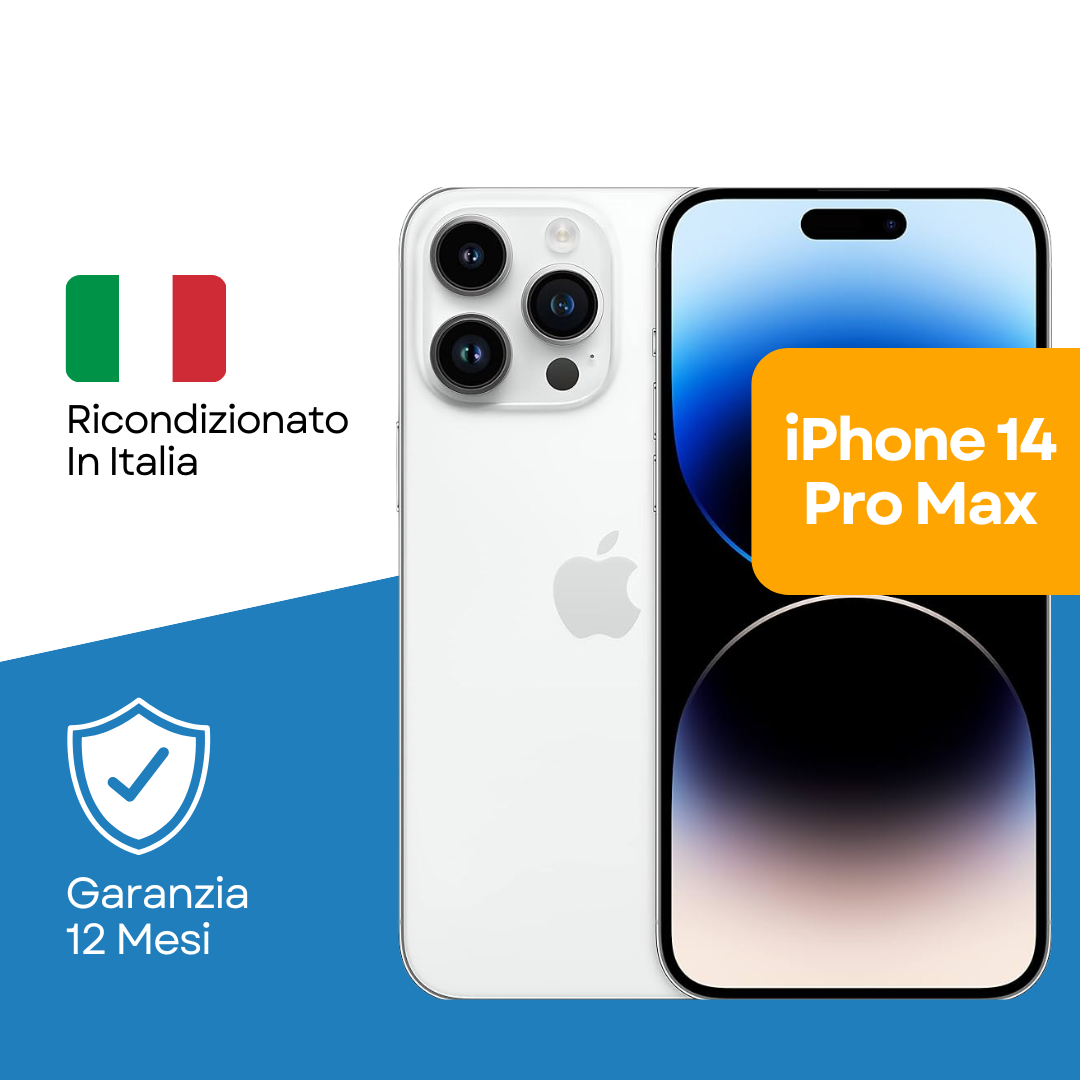 iPhone 14 Pro Max 256 GB Argento Sim Card (include slot sim) A Ricondizionato