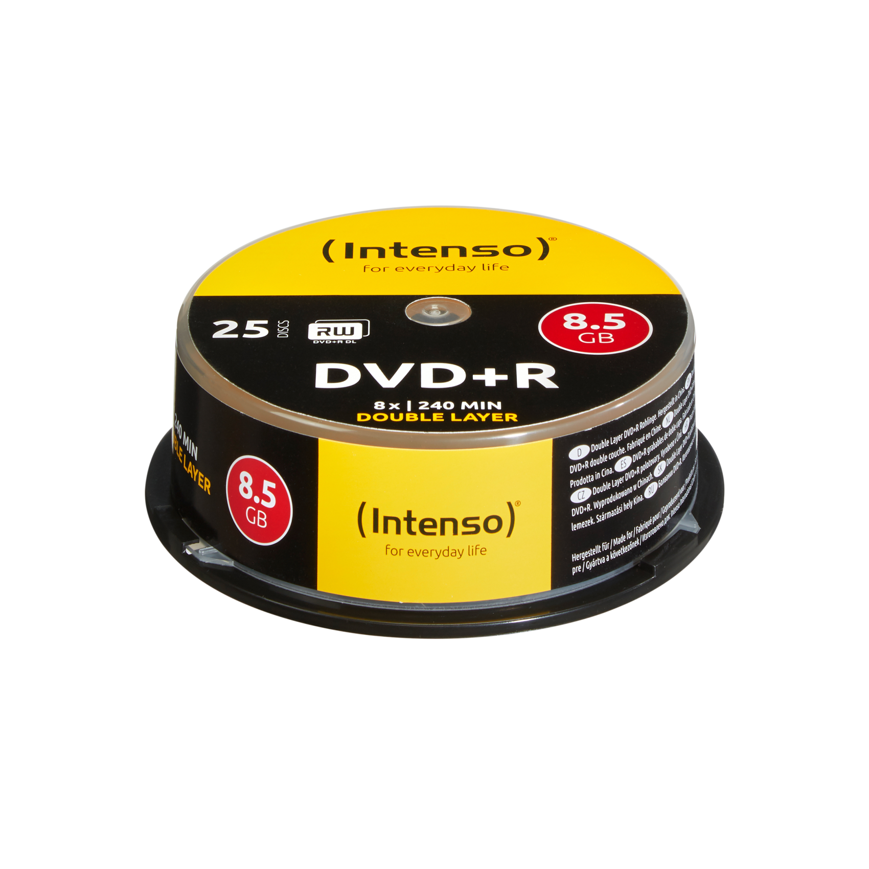 Intenso DVD+R 8.5GB 8x Double Layer 25er Cakebox, 4311144, DVD+R DL, 120 mm, Tortenschachtel, 25 Stück(e), 8