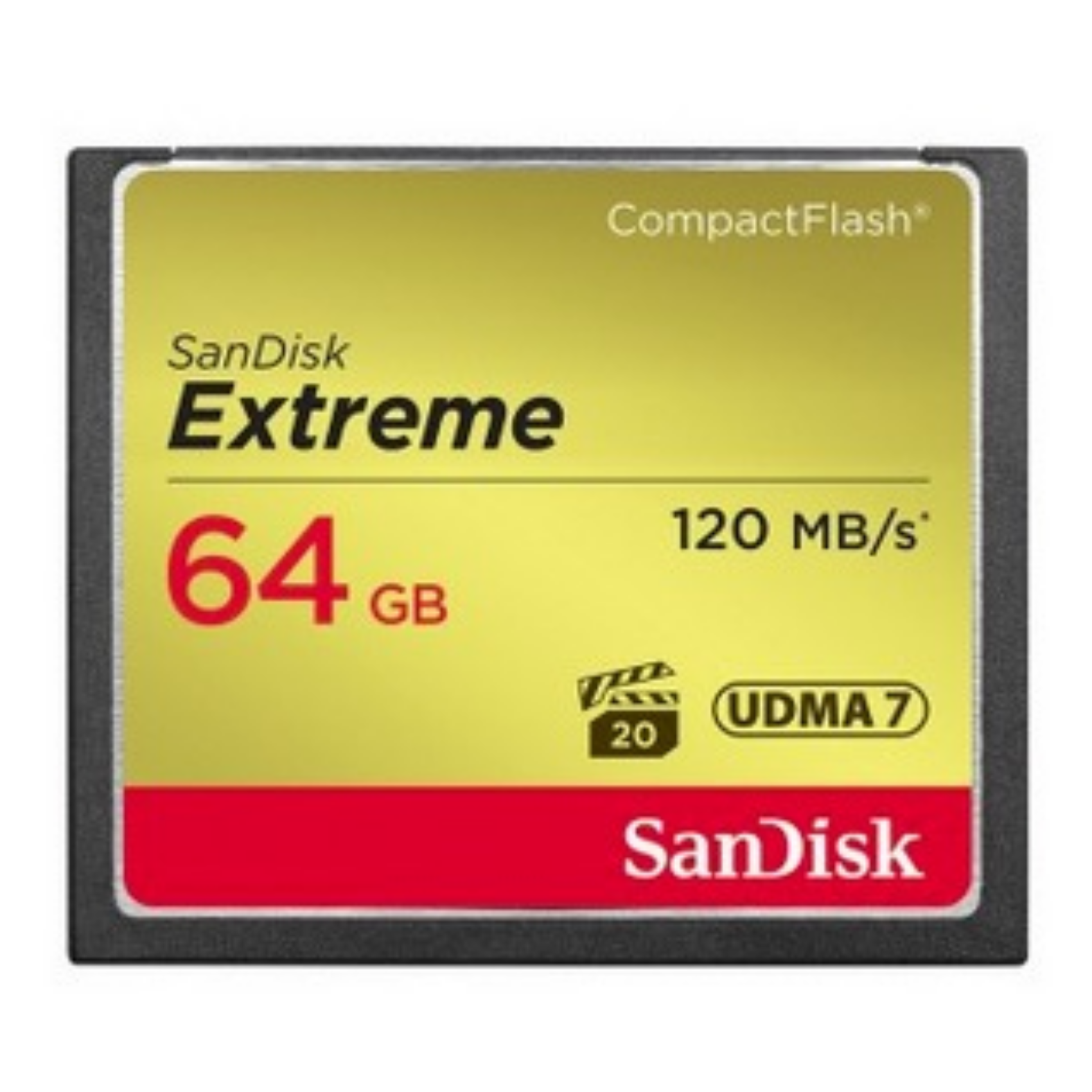 SanDisk CF Extreme 64GB, sdcfxsb-064g-g46, 64 GB, Kompaktflash, 120 MB/s, 85 MB/s, Schwarz