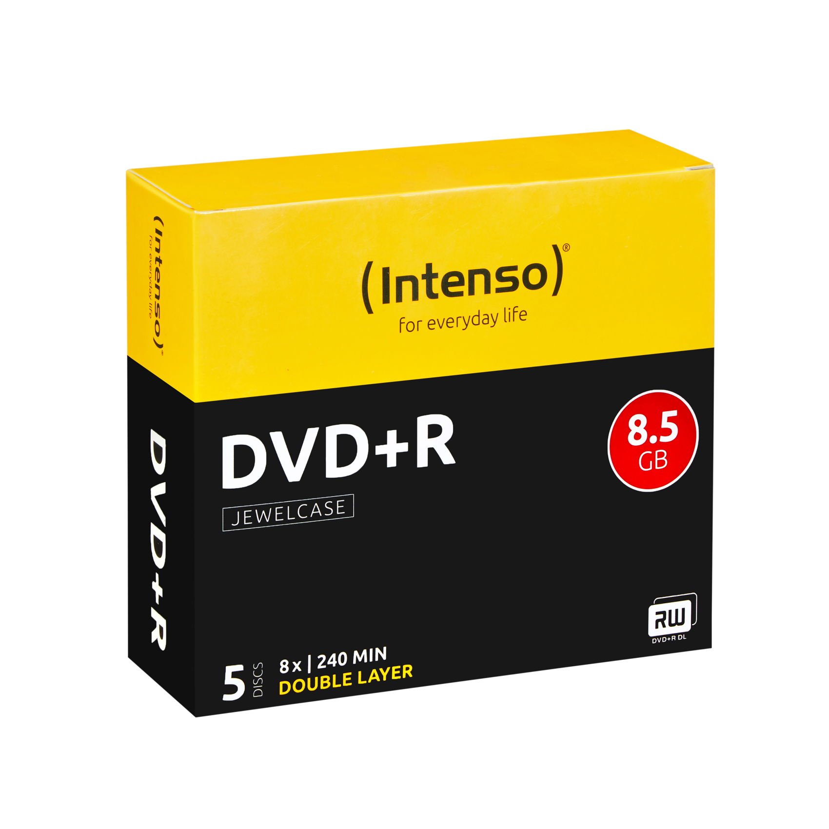 Intenso DVD+R 8.5GB, 4311245, DL, DVD+R DL, 120 mm, Schmuckschatulle, 5 Stücke