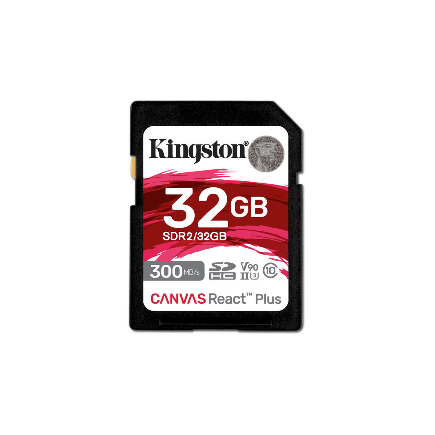 Kingston 32GB Canvas React Plus SDHC UHS-II 300R/260W U3 V90 for /4K/8K, sdr2/32gb, 32 GB, SD, Klasse 10