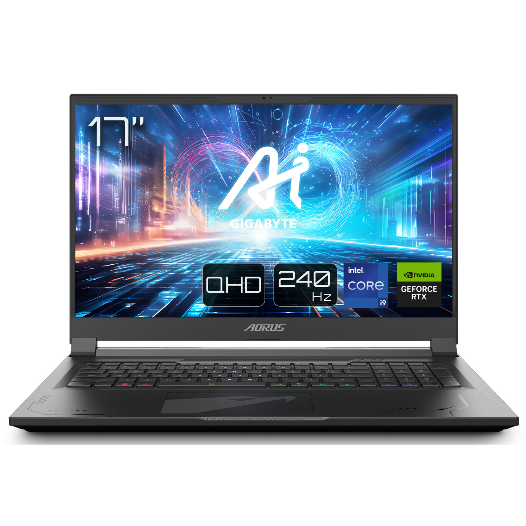 Gigabyte Intel Core i9-14900HX Notebook 43.9 cm 17, aorus 17x azg-65de665ch, Notebook, Core i9