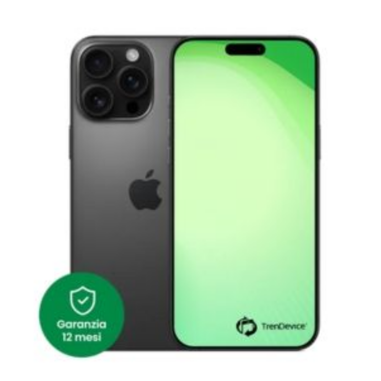 iPhone 16 Pro Max 256 GB Titanio nero Sim Card (include slot sim) A Ricondizionato