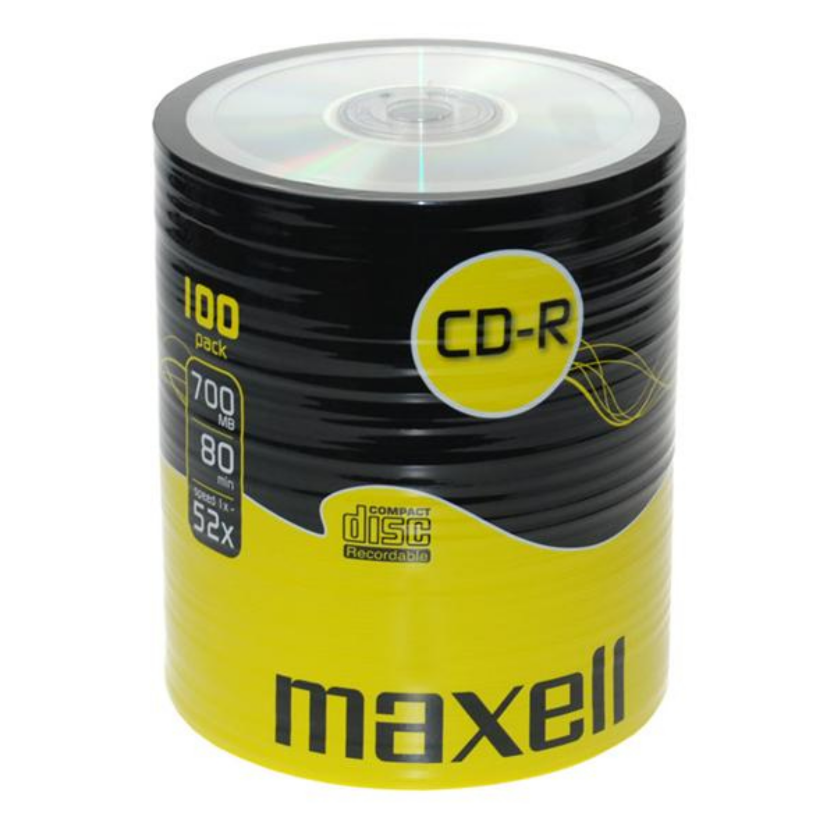 Maxell CD-R 80XL 52x 100 Pack, 624037, CD-R, 120 mm, Spindel, 100 Stücke