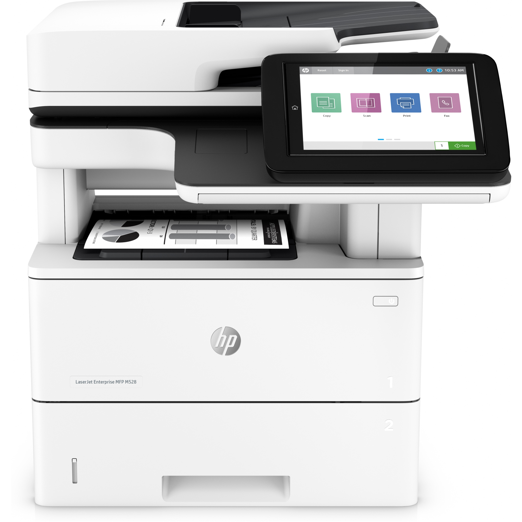 HP LaserJet Enterprise MFP M528dn, 1pv64a#b19, Black and white, Drucker für Drucken, Kopieren, Scannen und optio