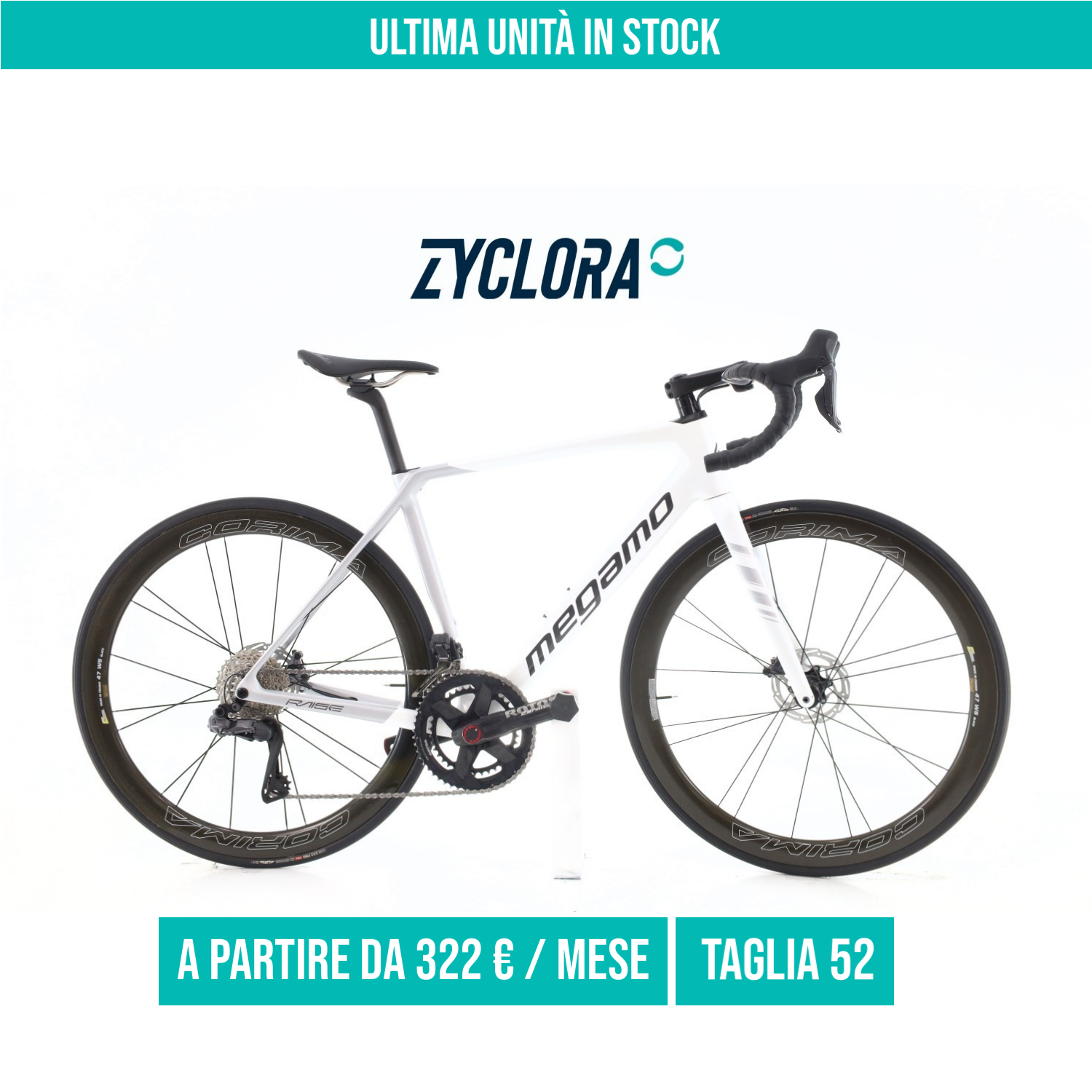 Megamo Raise Carbonio Di2 12V taglia 52 Semi-nuova